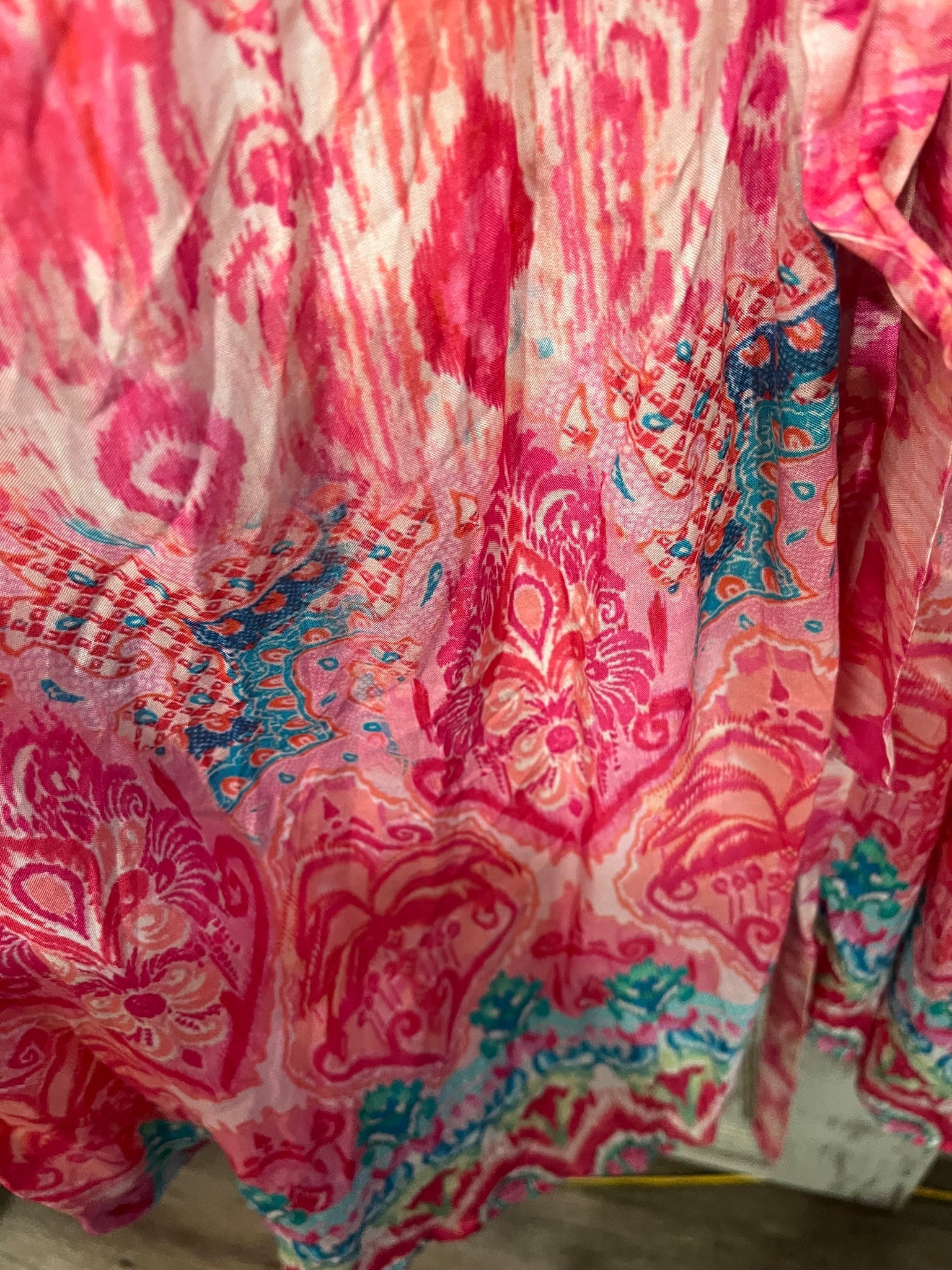 Hammock & Vine Pink Multi-Colored Printed Button-Down Tunic Dress - Image 4