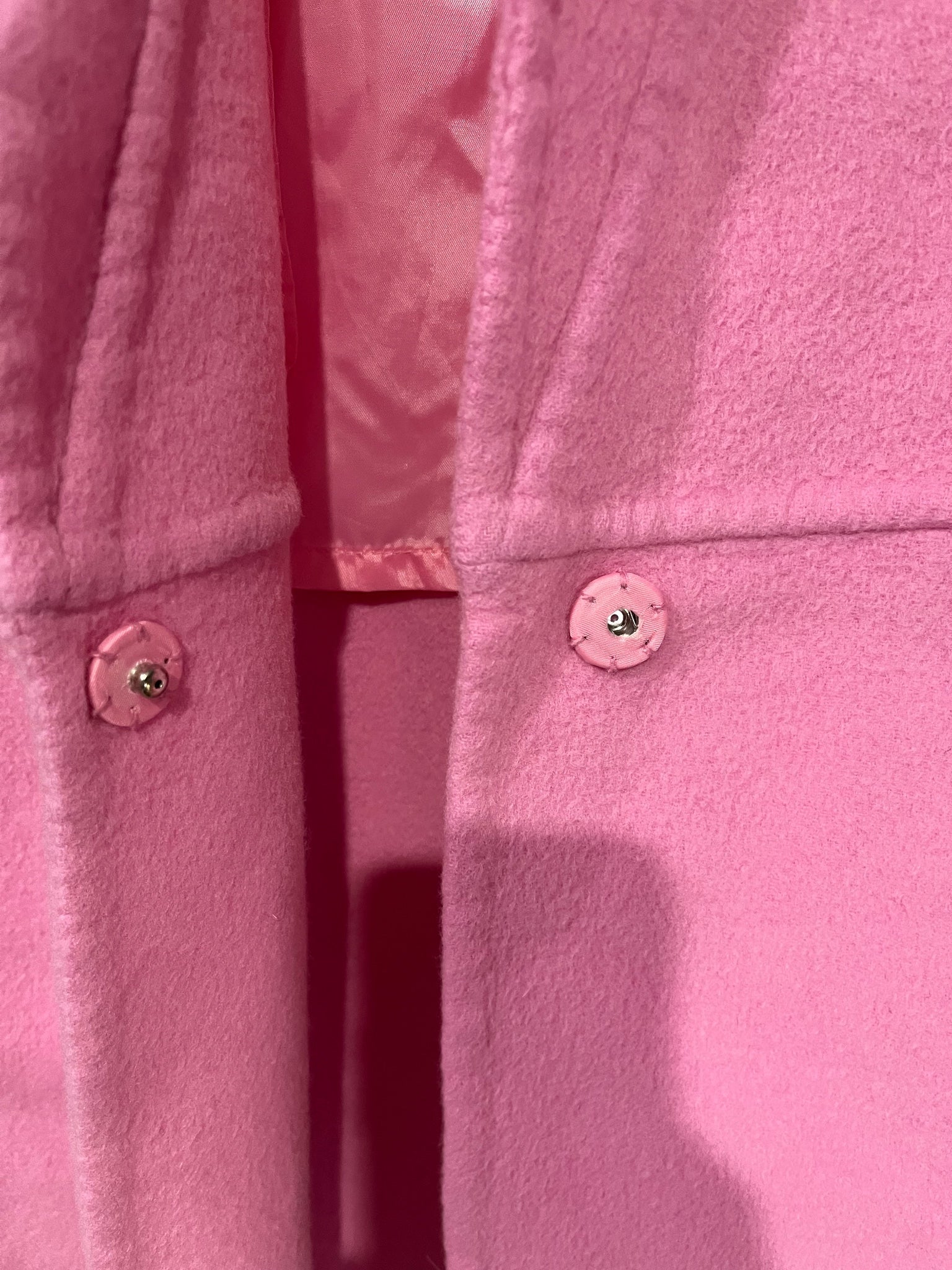 CANDY CRUSH Pink Wool Blend Hand Made Coat - Image 4