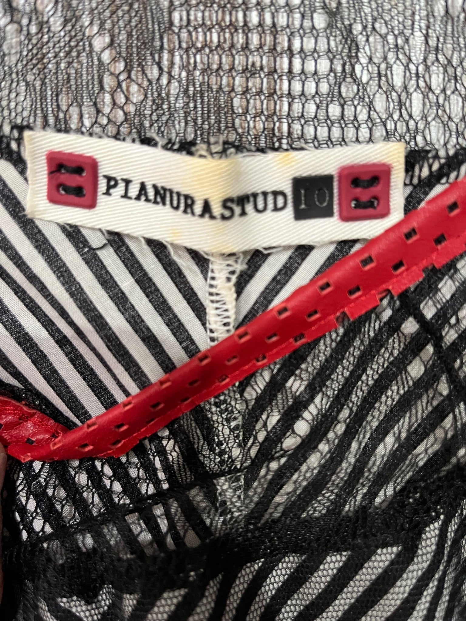 Vintage Pianura Studio Patchwork Mesh Dress - Image 4