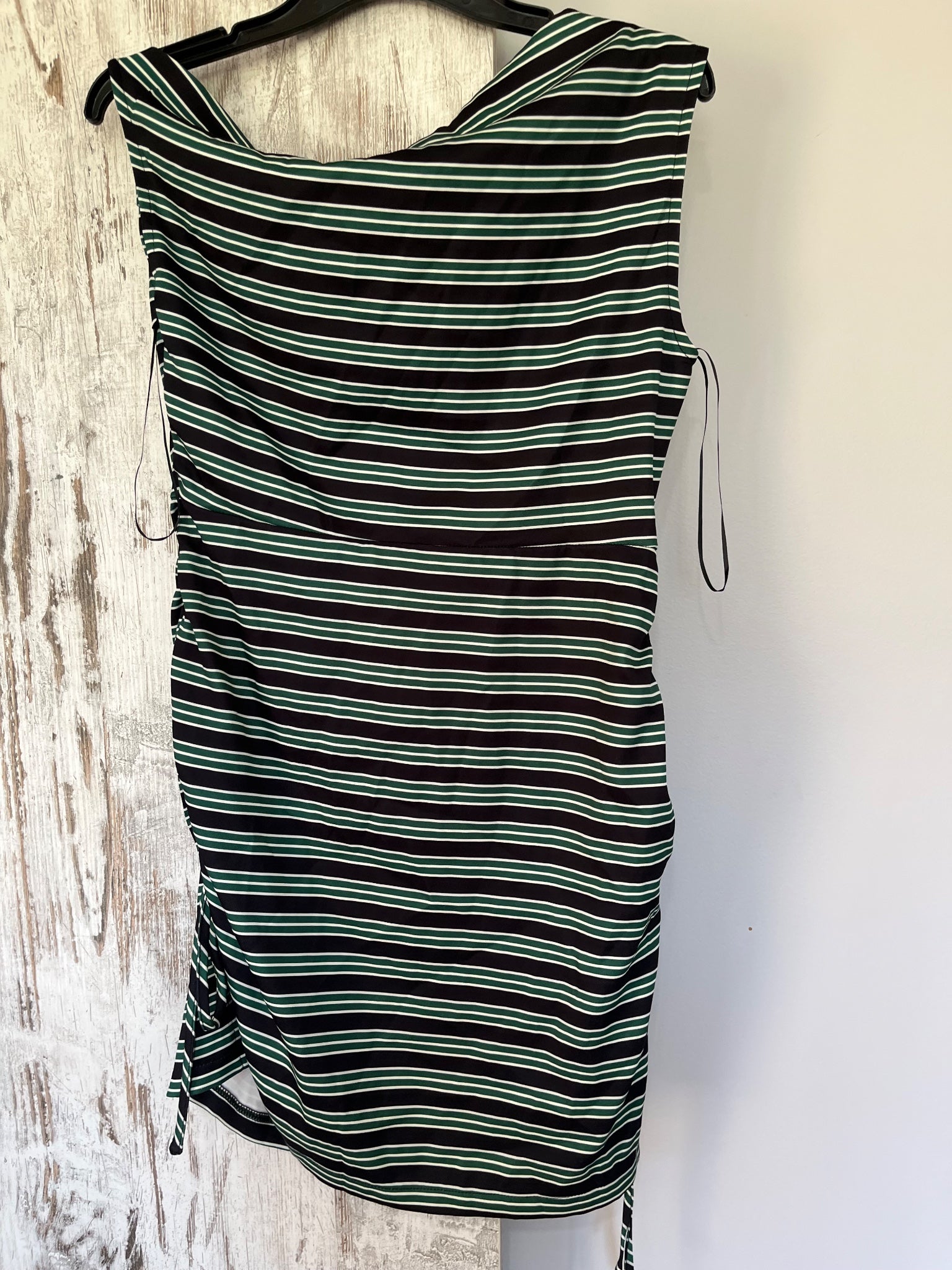 Lioness Original Sin Mini Dress Striped Cowl Neck - Image 4