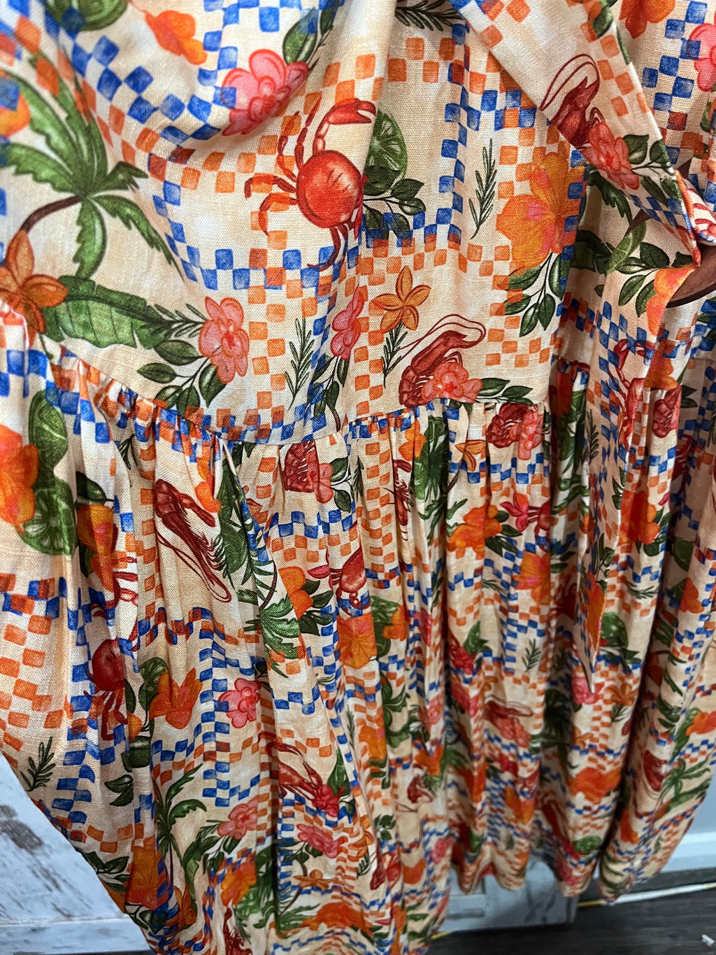 LA MAISE Alani Floral Crab Print Maxi Dress Size 12 - Image 4