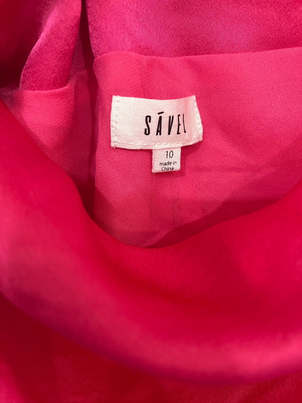 SAVEL Pink Cowl Neck Sleeveless Midi Dress Size 10 - Image 4