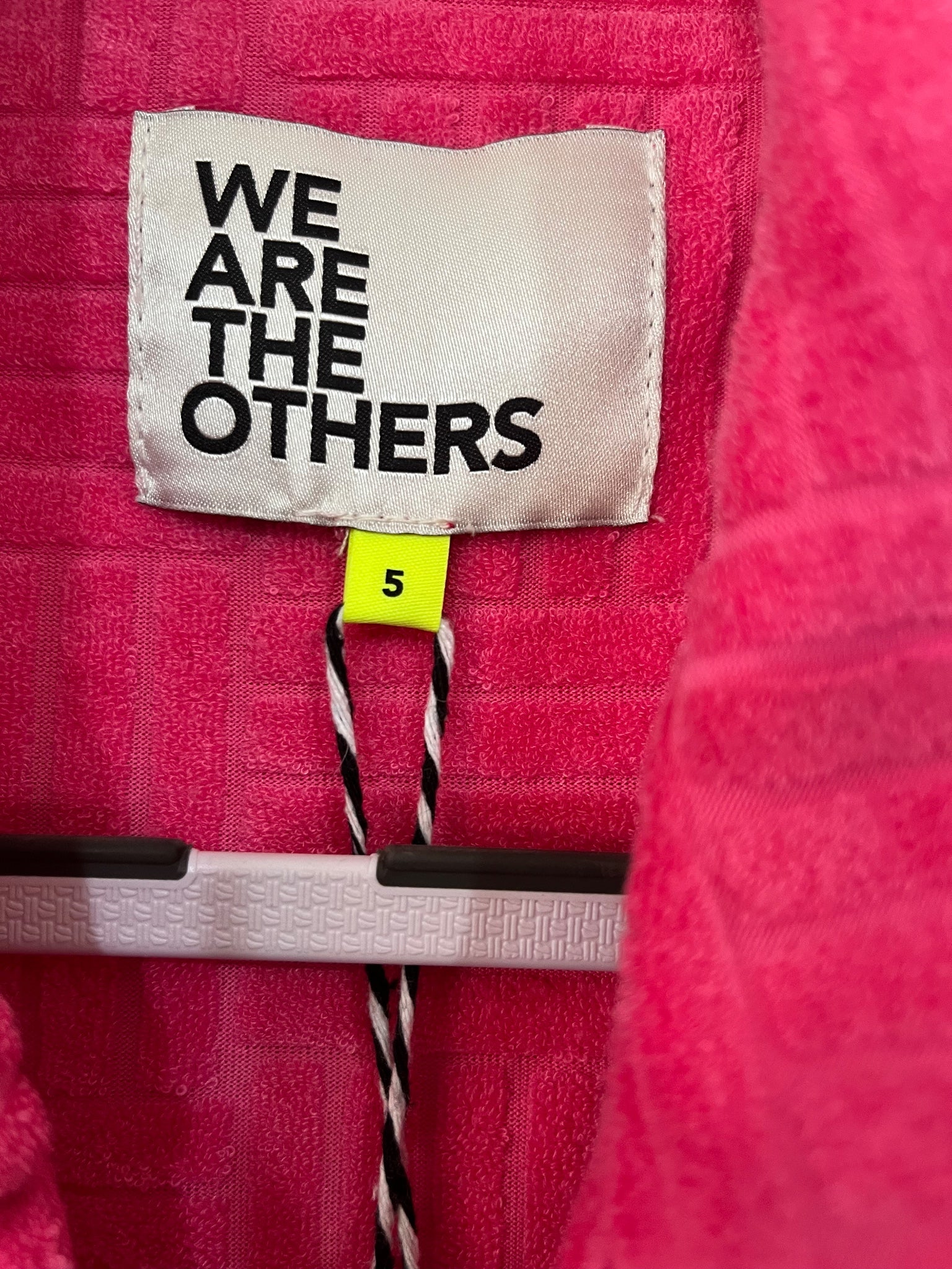 We Are The Others Hot Pink Textured Towelling Button-Down Shirt - Image 4