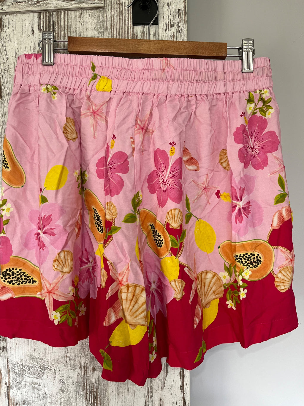 New U Collection Tropical Fruit & Floral Print Shorts Size 14 - Image 4