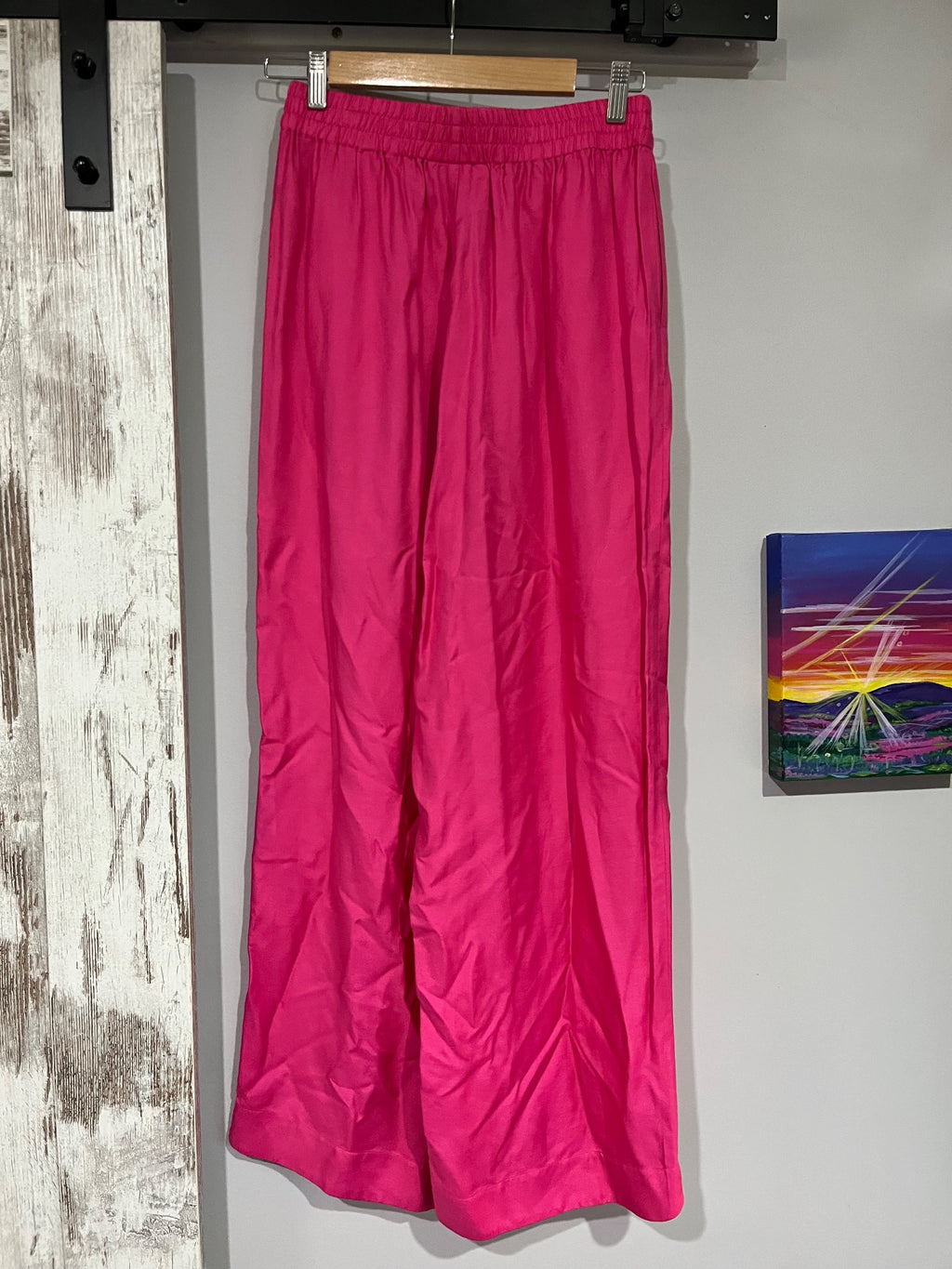 LMND Elvira Wide Leg Pants Hyper Pink Size M - Image 4