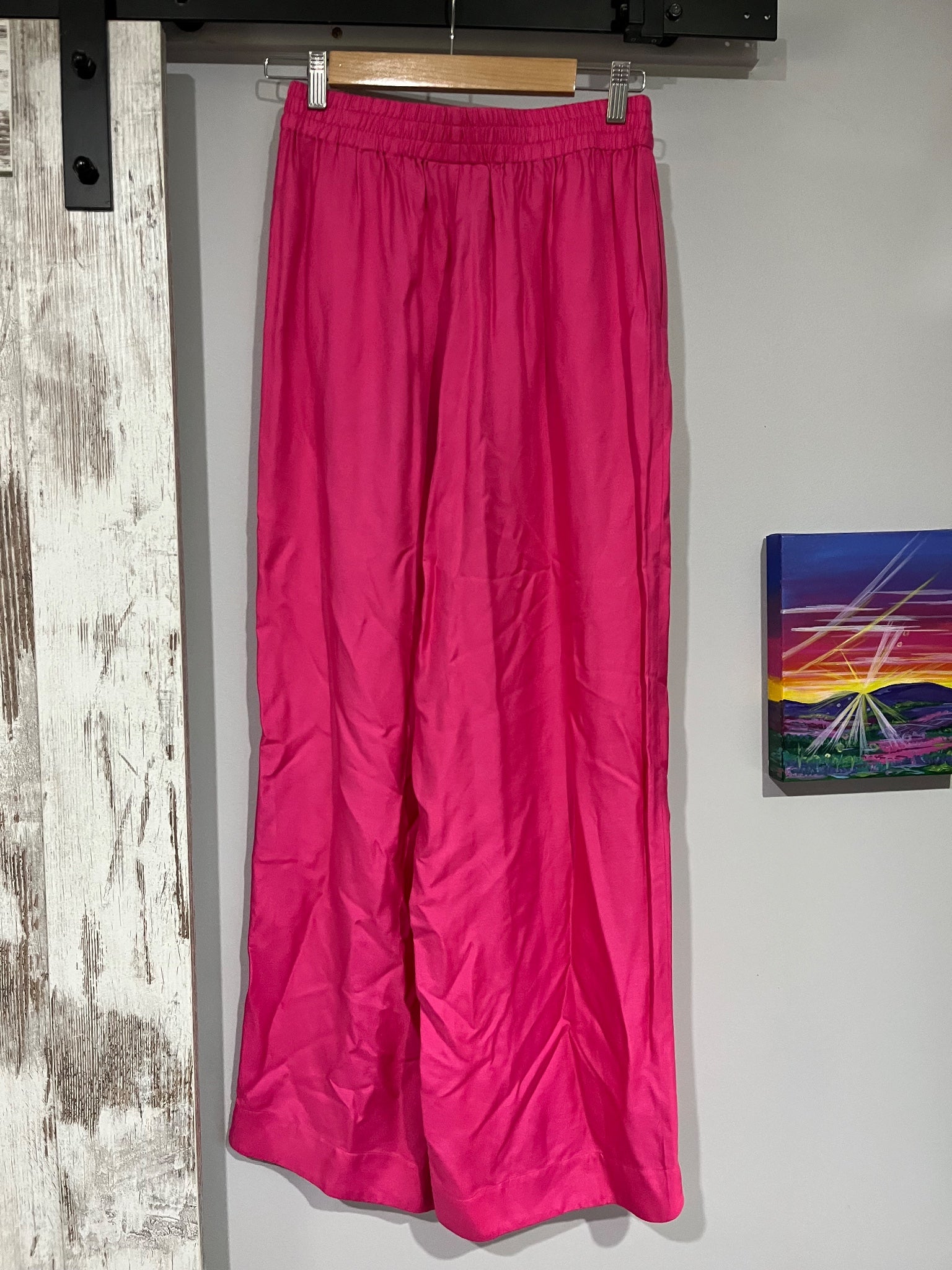 LMND Elvira Wide Leg Pants Hyper Pink Size M - Image 4