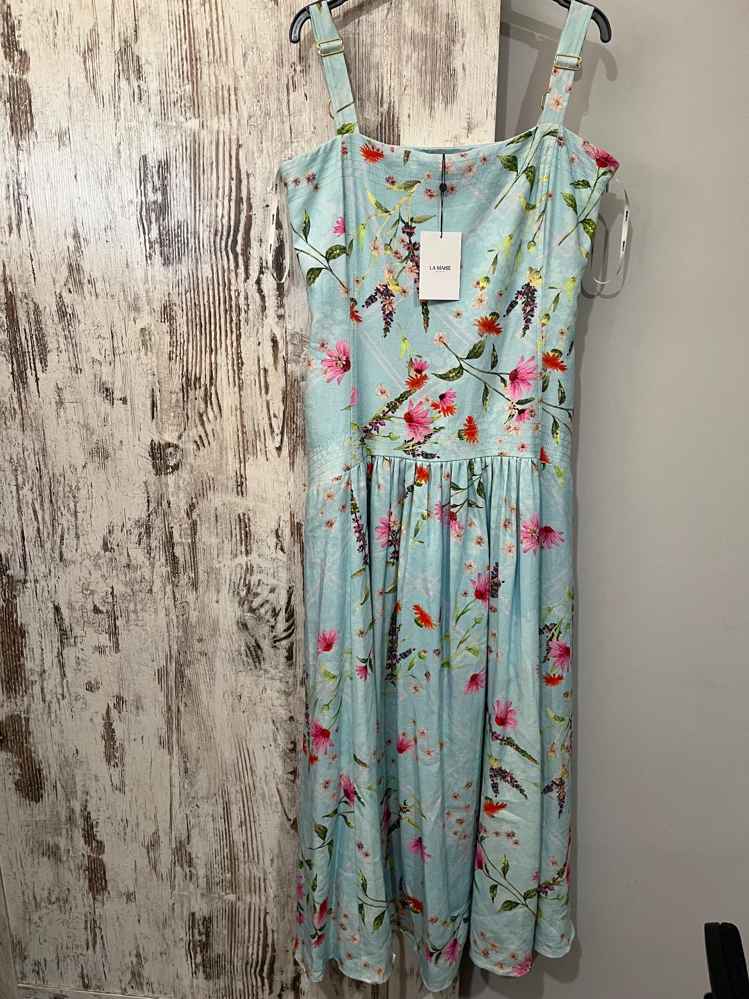 LA MAISE STUDIO Diana Maxi Dress in Delicate Floral Size XL New - Image 4