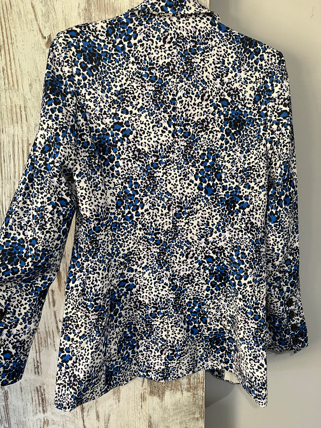 We Are The Others Jules Longline Blazer Snow Leopard Print Size XS - Image 4