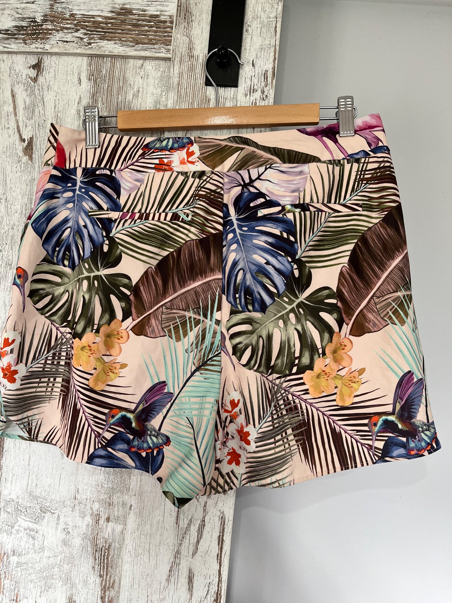 Portmans Tropical Flamingo Print Drawstring Shorts Size 12 - Image 4
