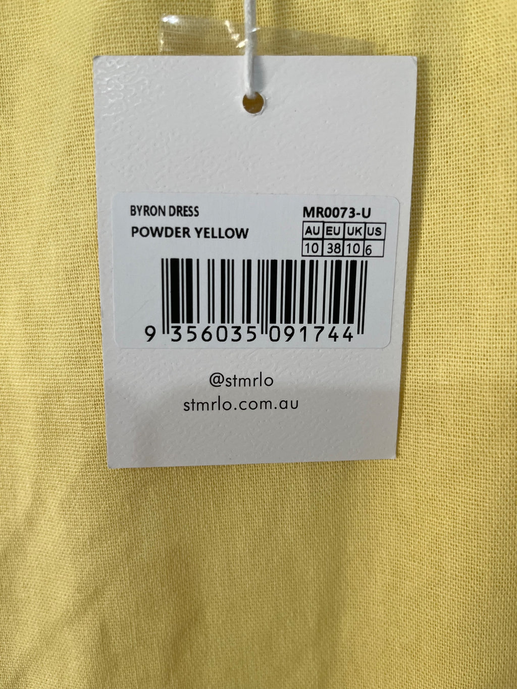 st.mrlo Byron Tiered Midi Dress Powder Yellow Size 10 - Image 4
