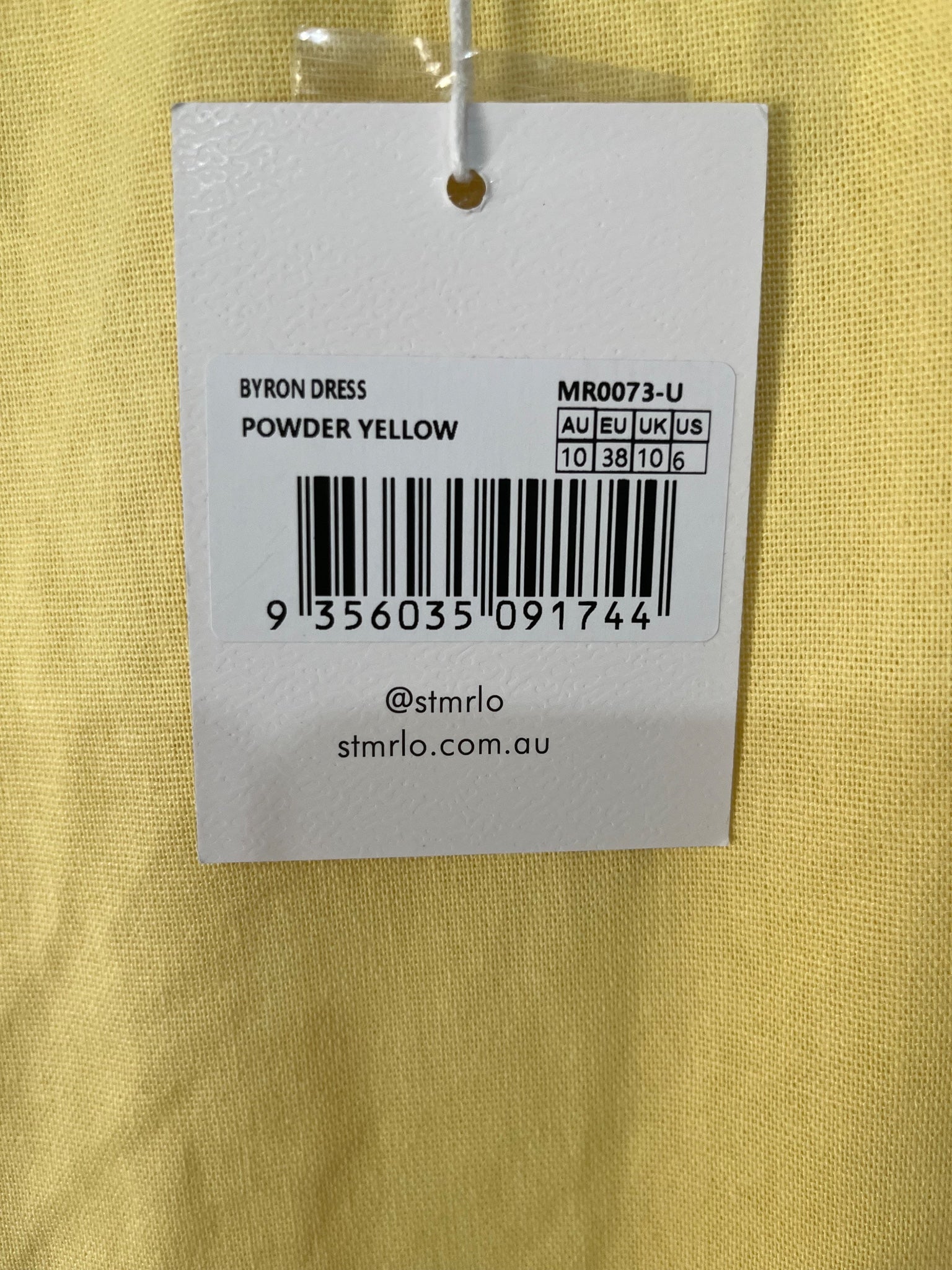 st.mrlo Byron Tiered Midi Dress Powder Yellow Size 10 - Image 4