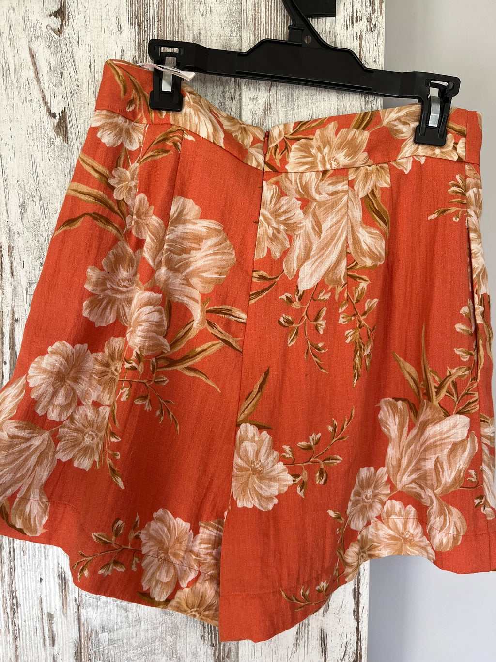 Sheike Orange Floral Tie Waist Short Size 12 - Image 4