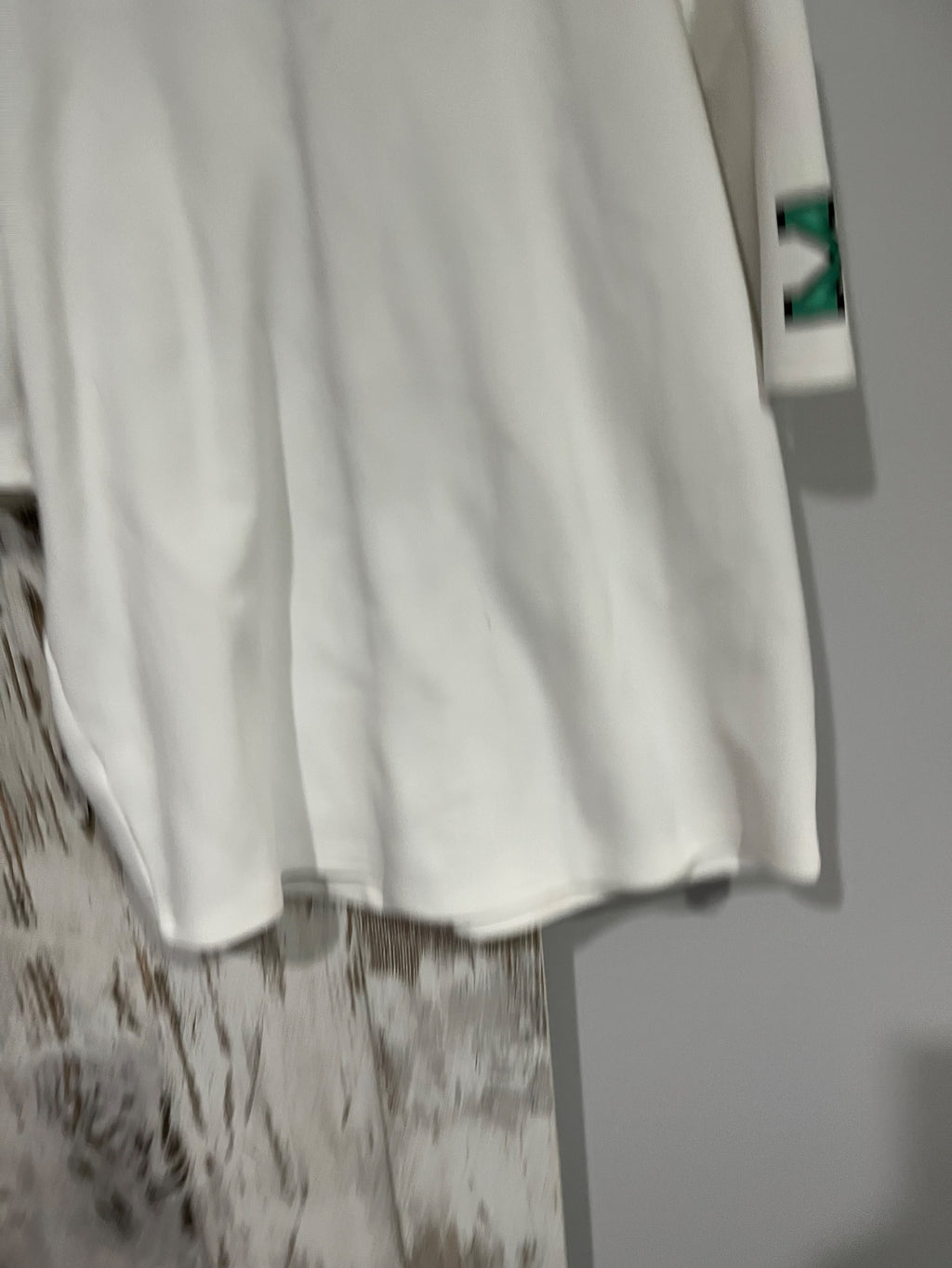 Bossini.X Baseball Jersey Shirt White Green Size S - Image 4