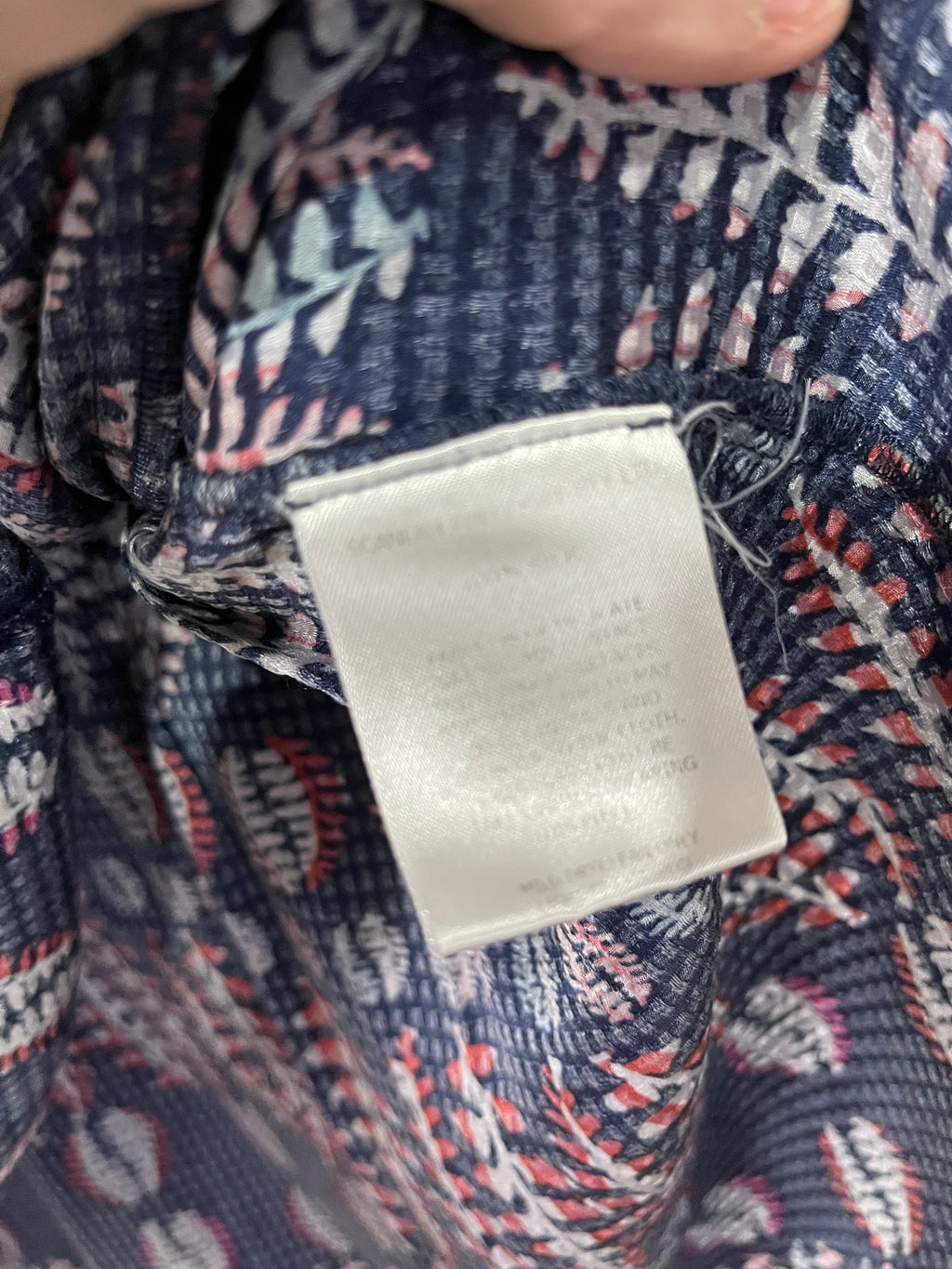 Scanlan Theodore Navy Leaf Print Blouse - Image 4