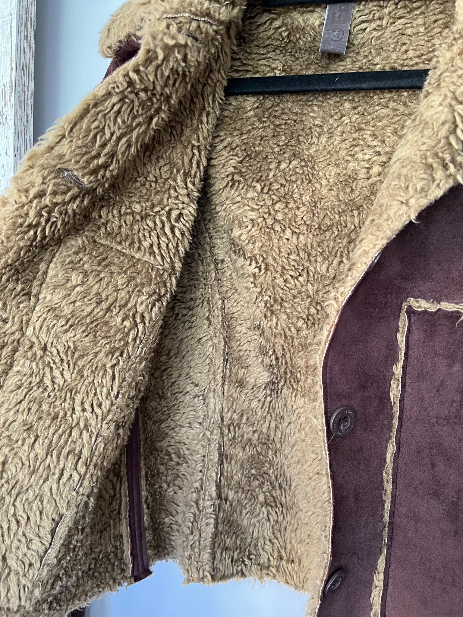 FREEMAN T.PORTER Vintage Faux Suede Shearling Lined Jacket - Image 4