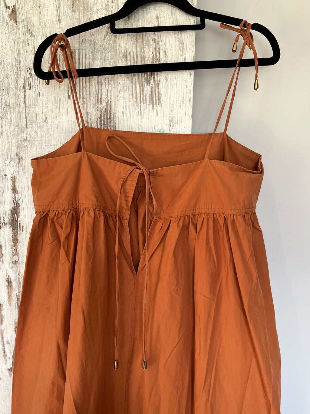 Daisy Says Gathered Midi Dress In Rust Size M - Image 4
