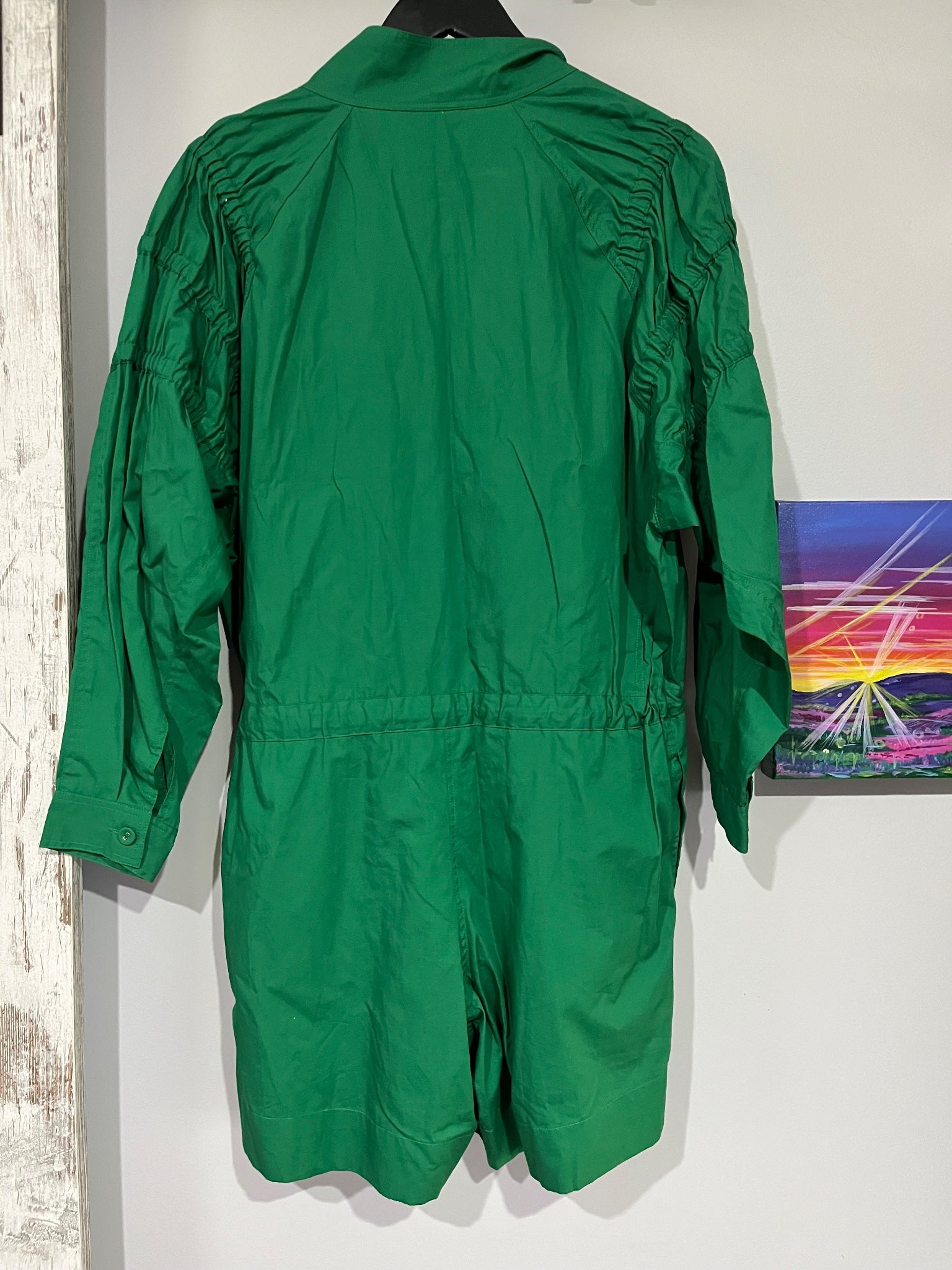 Aknvas Ketevan Green Cotton Utility Romper - Image 4