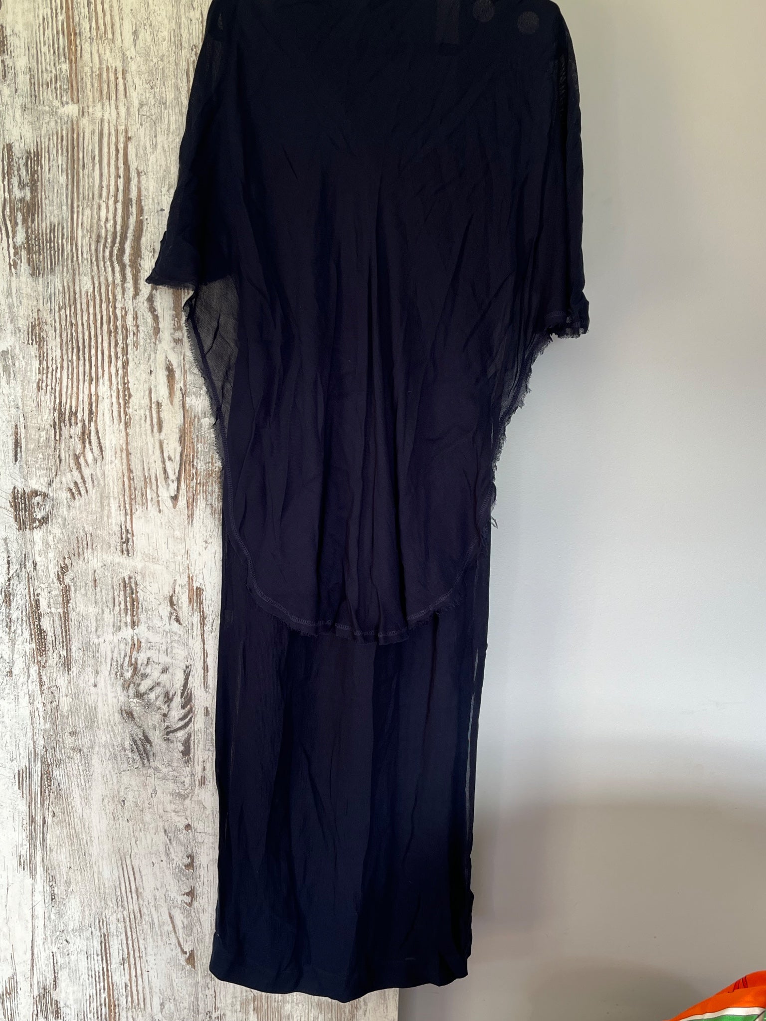 Manning Cartell Navy Blue Grommet Detail Kaftan Dress Size 10 - Image 4