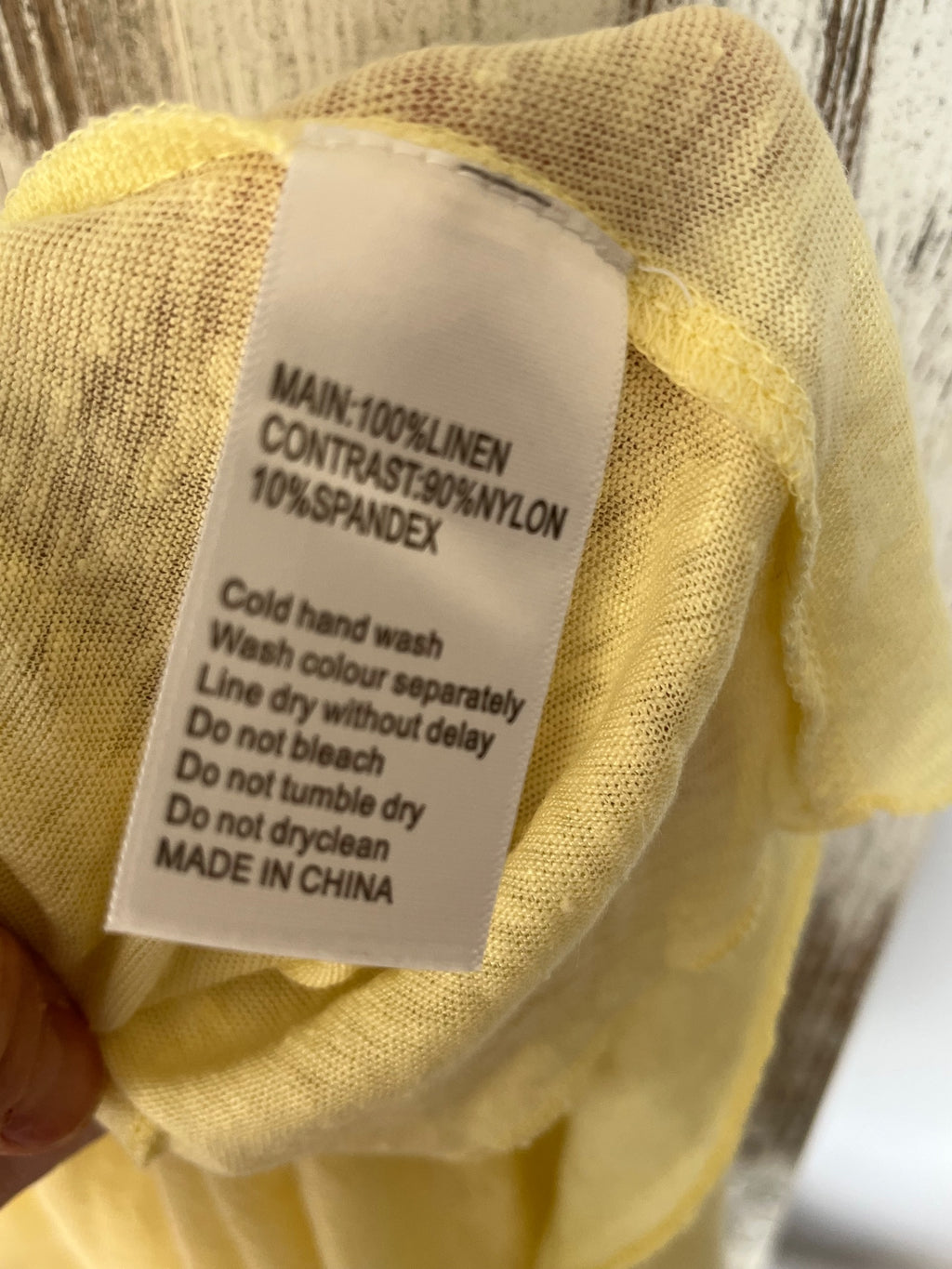 Thurley Yellow Linen Blend Mesh Panel Sleeveless Top - Image 4