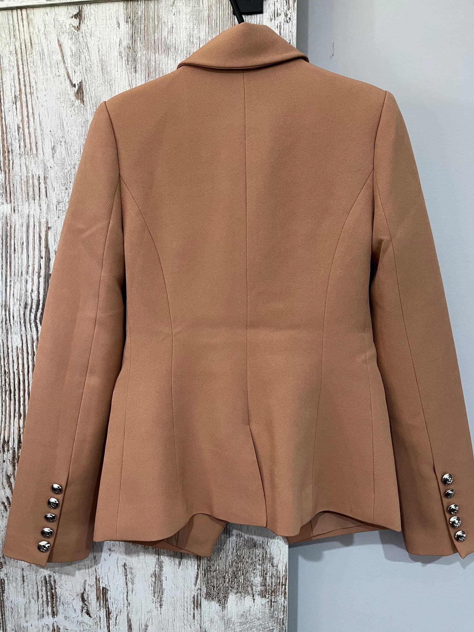 We Are The Others Double Breasted Fitted Blazer Peach /pink - Image 4