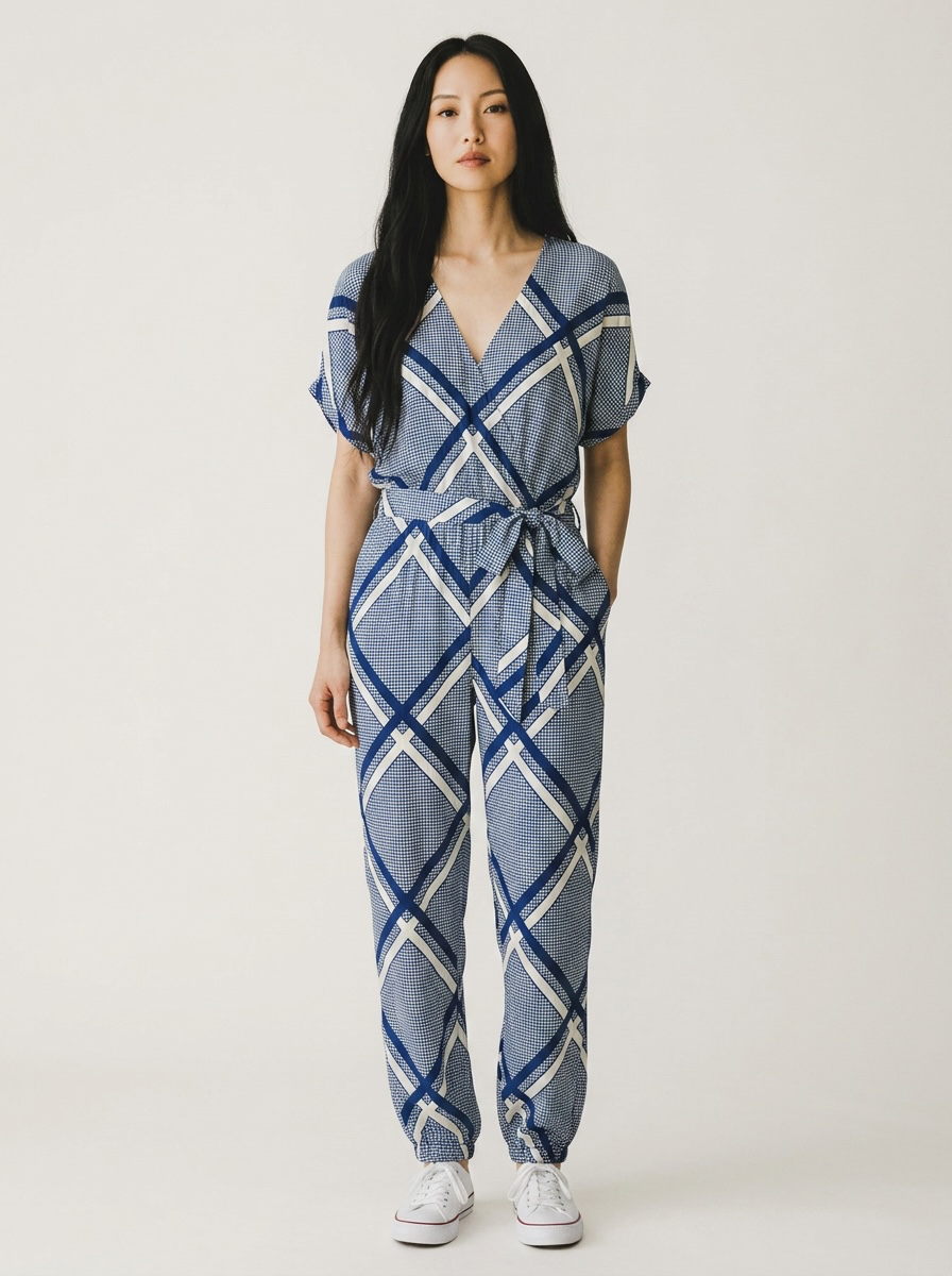 Sass & Bide The Flight Geometric Print Wrap Jumpsuit size 14