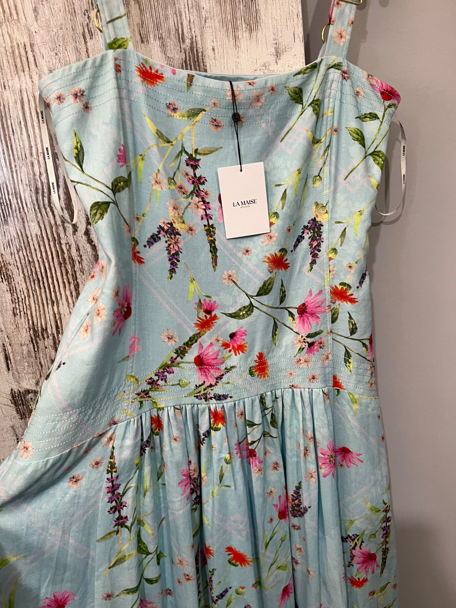 LA MAISE STUDIO Diana Maxi Dress in Delicate Floral Size XL New - Image 5