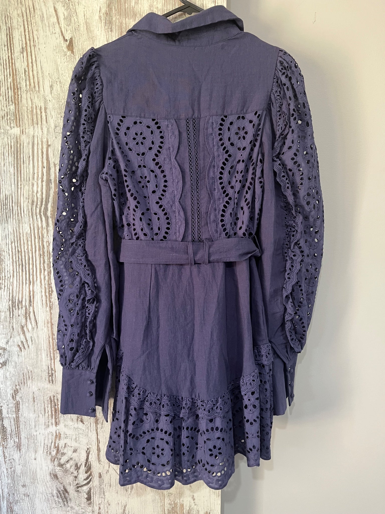 Saint Armont Lula Mini Shirt Dress French Navy Size 8 RRP $490  - Image 5