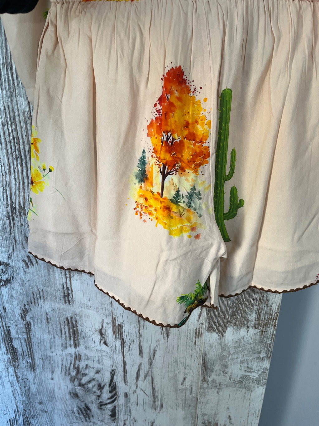Joop & Gypsy Cactus Print Vest And Shorts Set Size 12 - Image 5