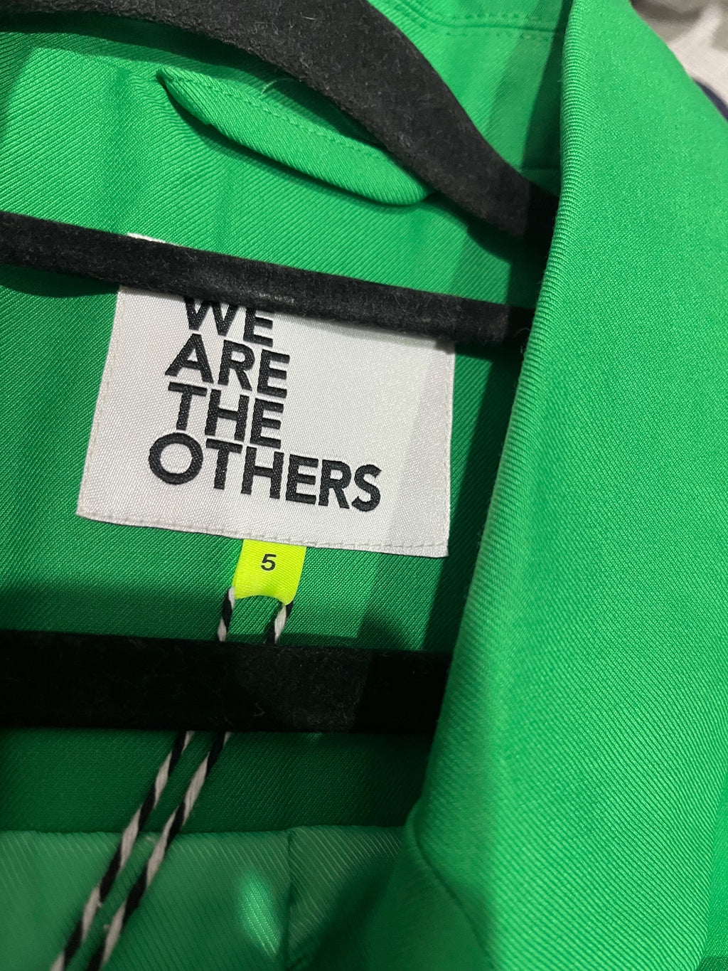 We Are The Others Carrie Double Breasted Blazer Bright Green Size XL - Image 5