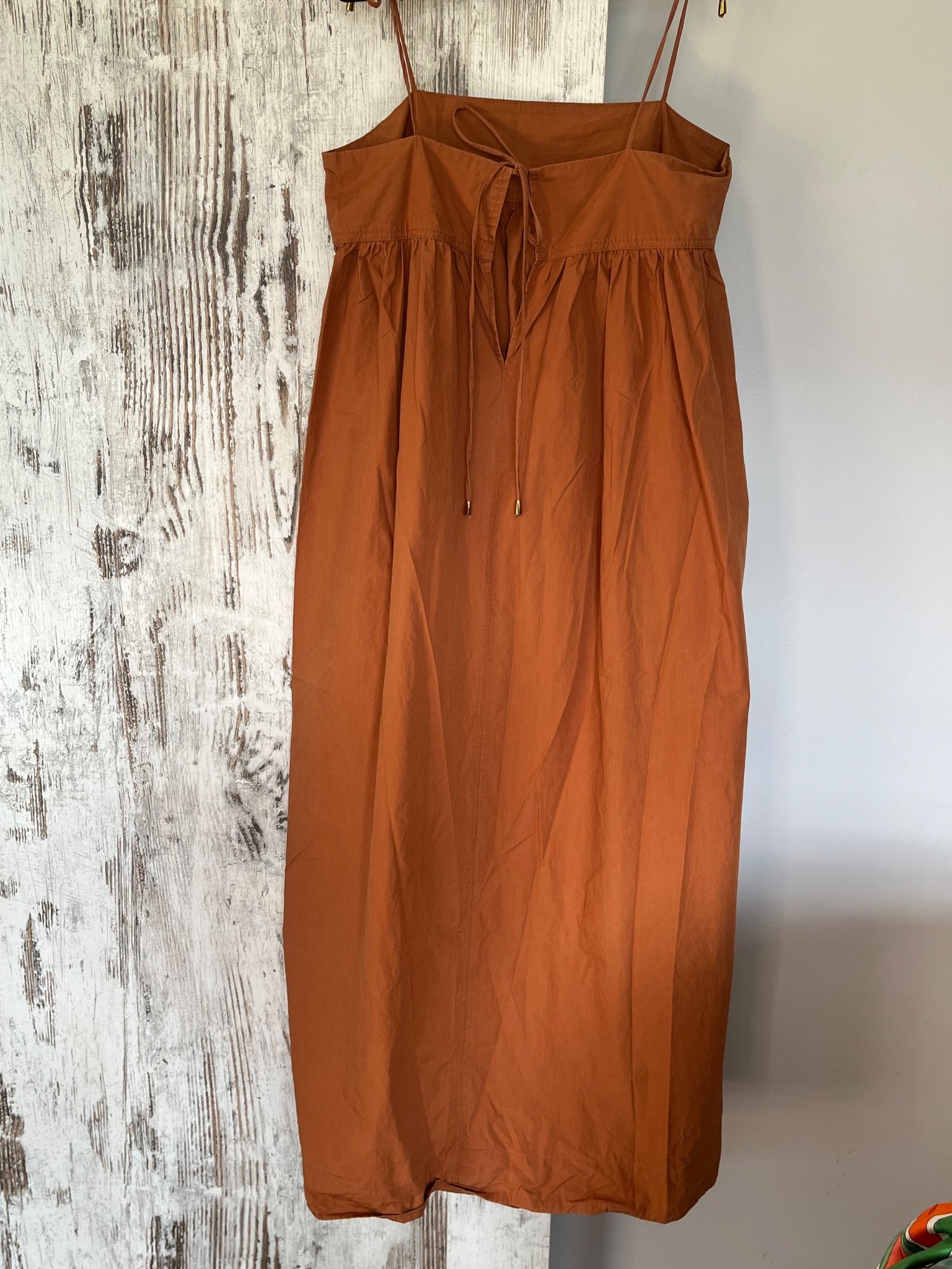 Daisy Says Gathered Midi Dress In Rust Size M - Image 5