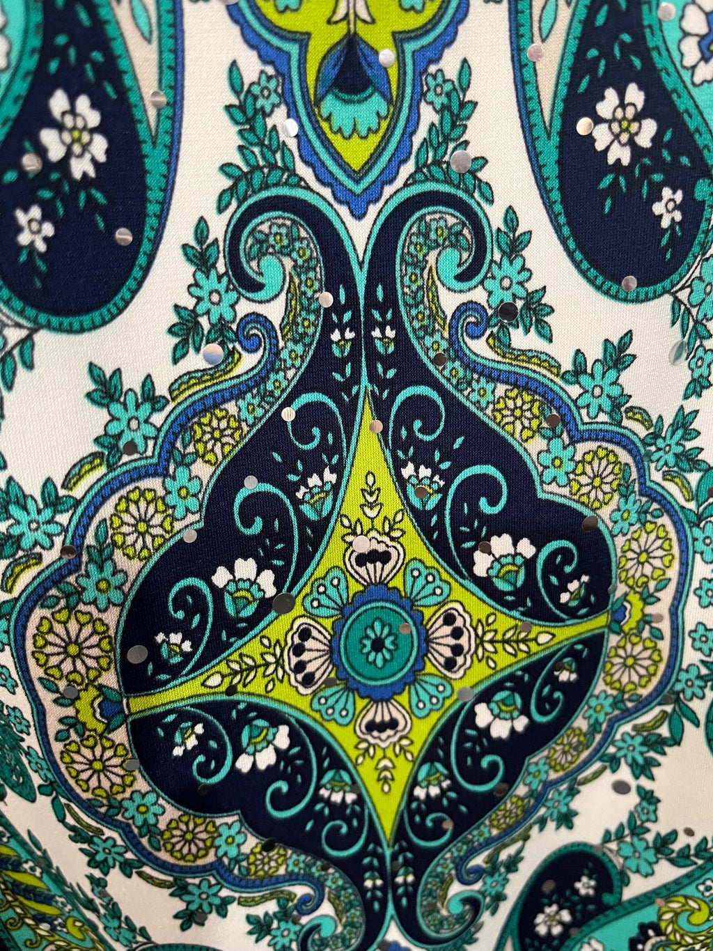 Joseph Ribkoff Paisley Print Sleeveless Sheath Dress - Image 5