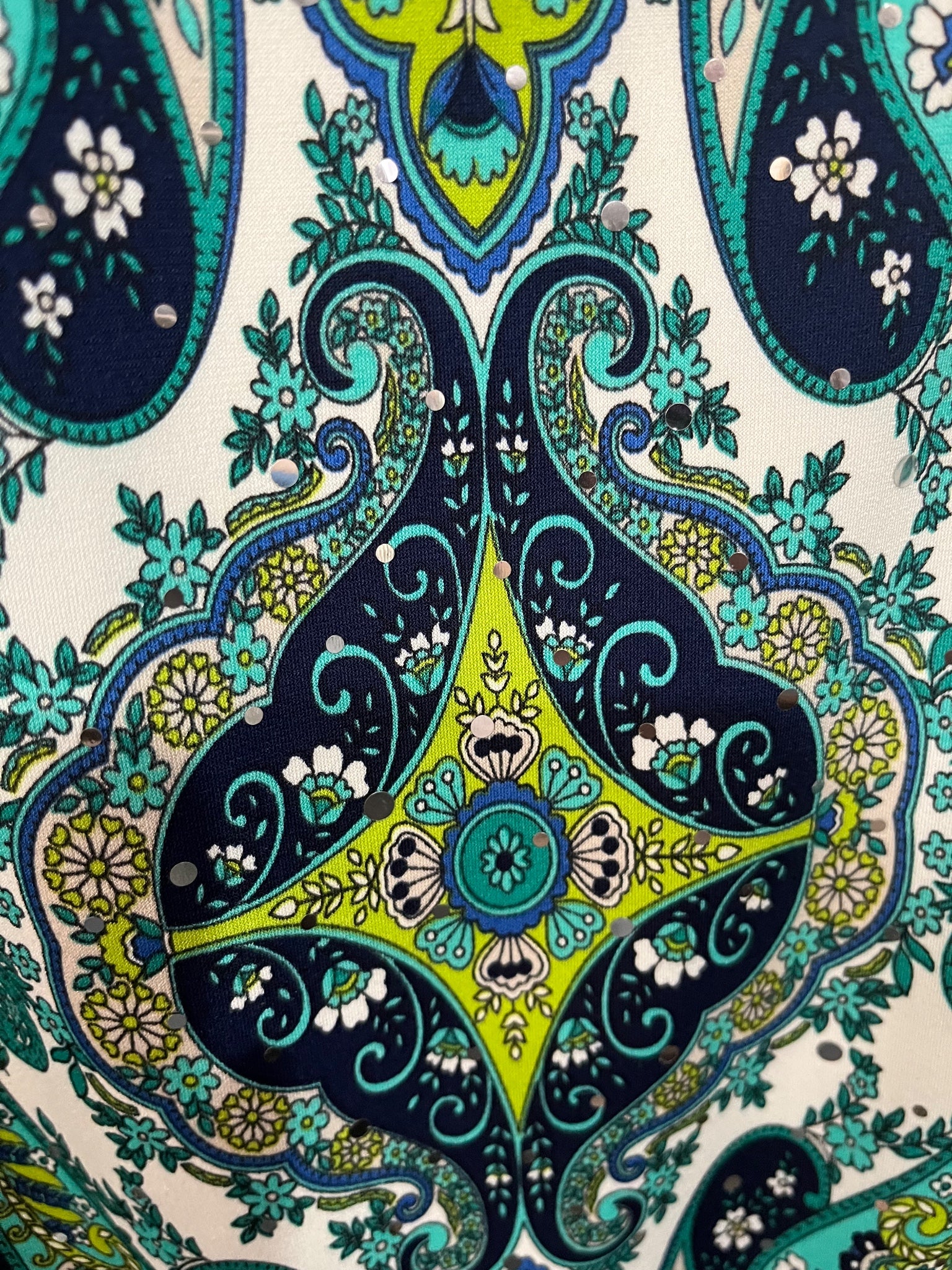 Joseph Ribkoff Paisley Print Sleeveless Sheath Dress - Image 5