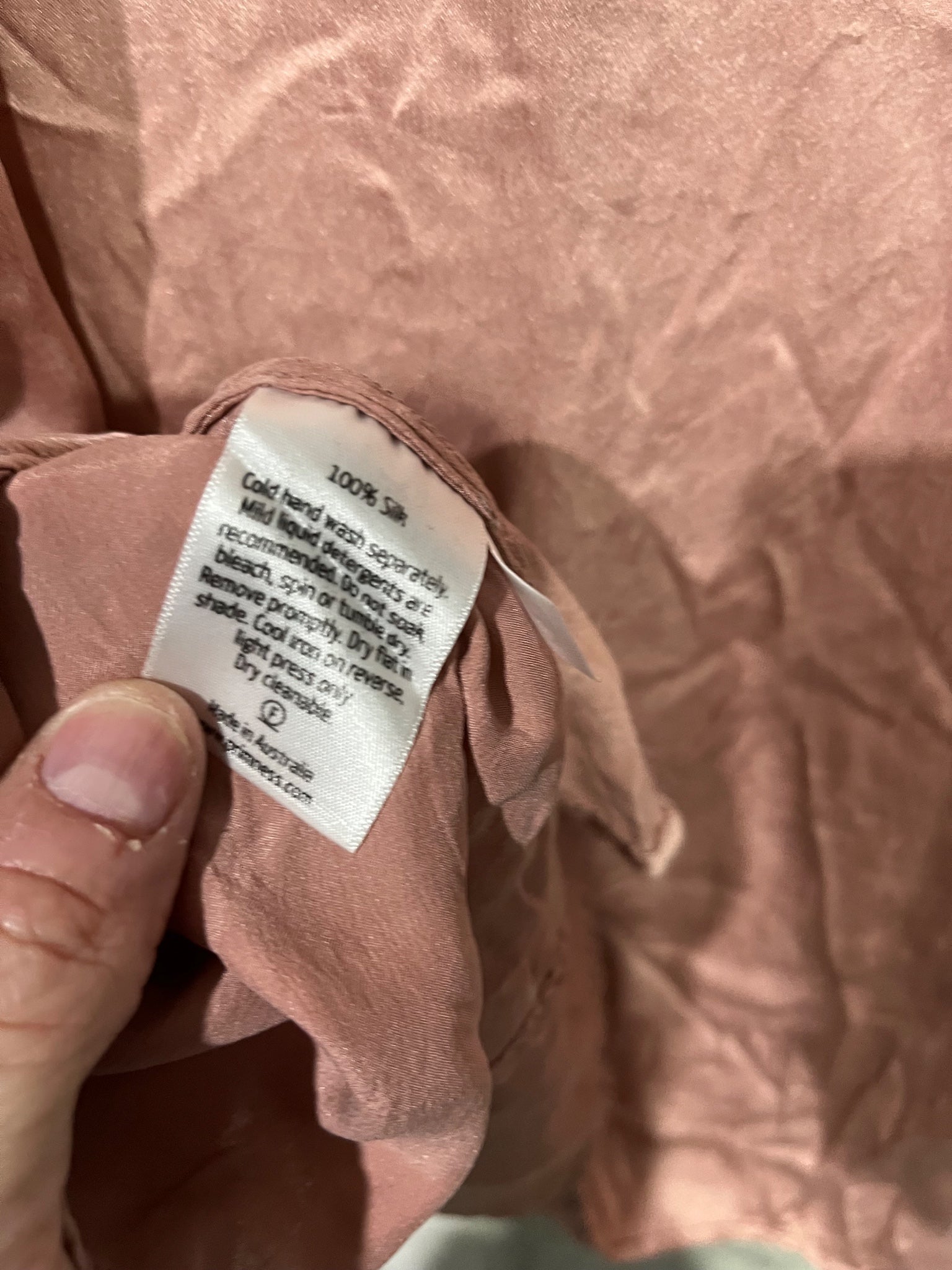 Primness 100% Silk Dusty Rose Tank Top - Image 5