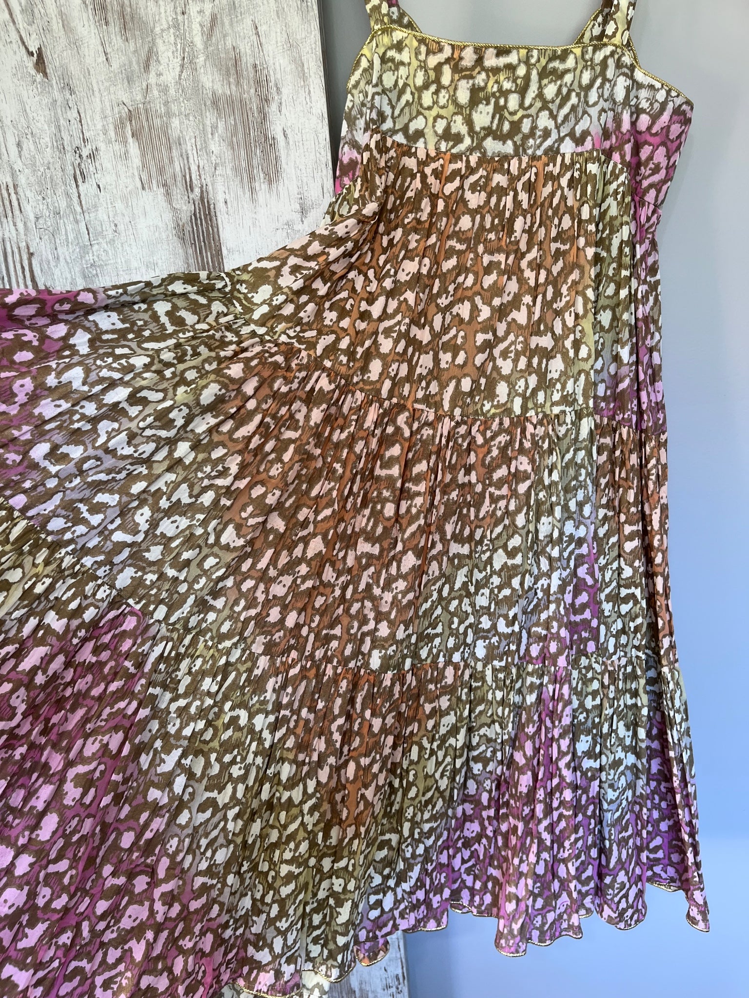 Juliet Dunn London Leopard Print Tiered Midi Dress RRP $599 - Image 5