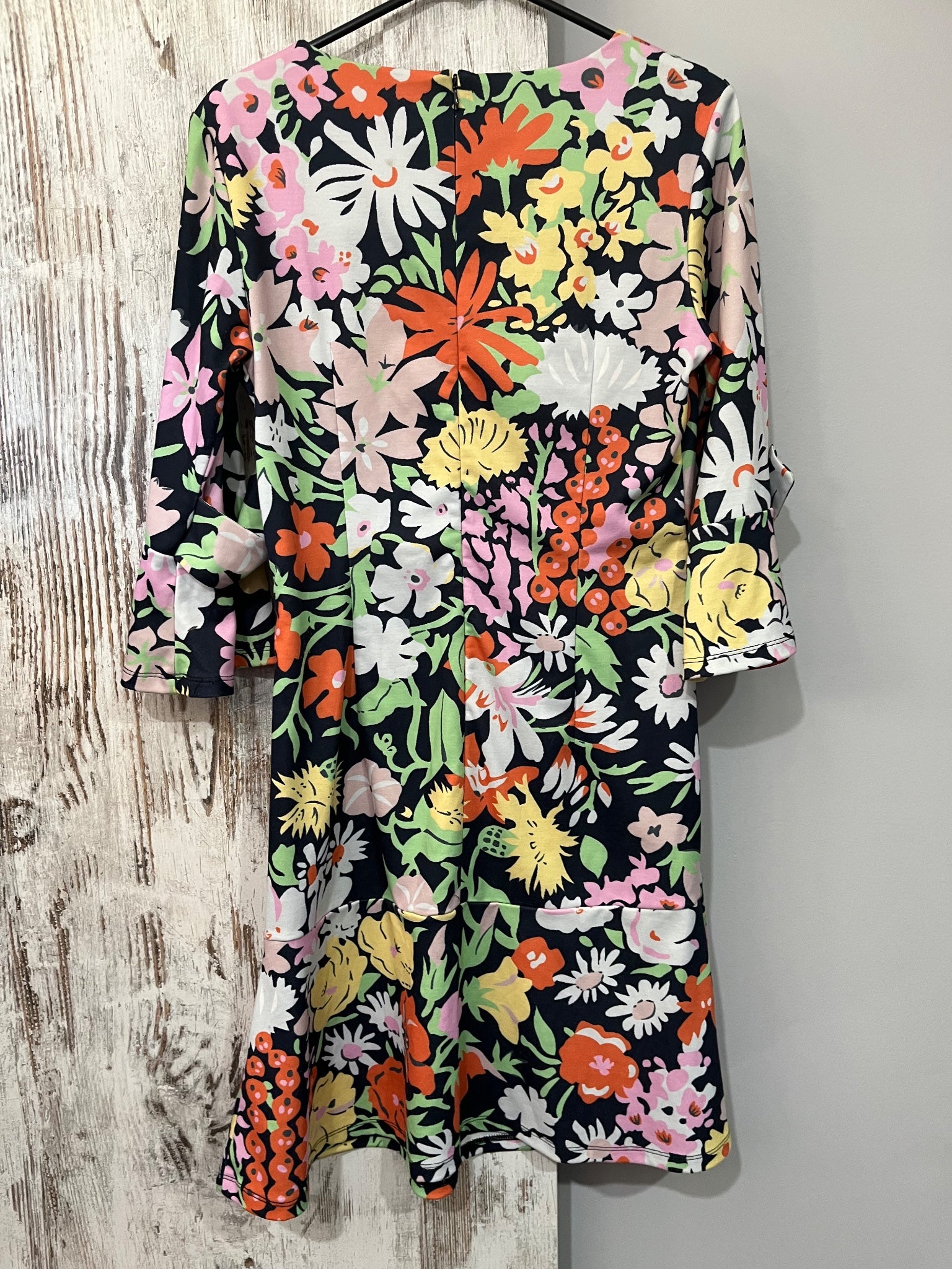 Binny Floral Print Bell Sleeve Dress Size 10 - Image 5
