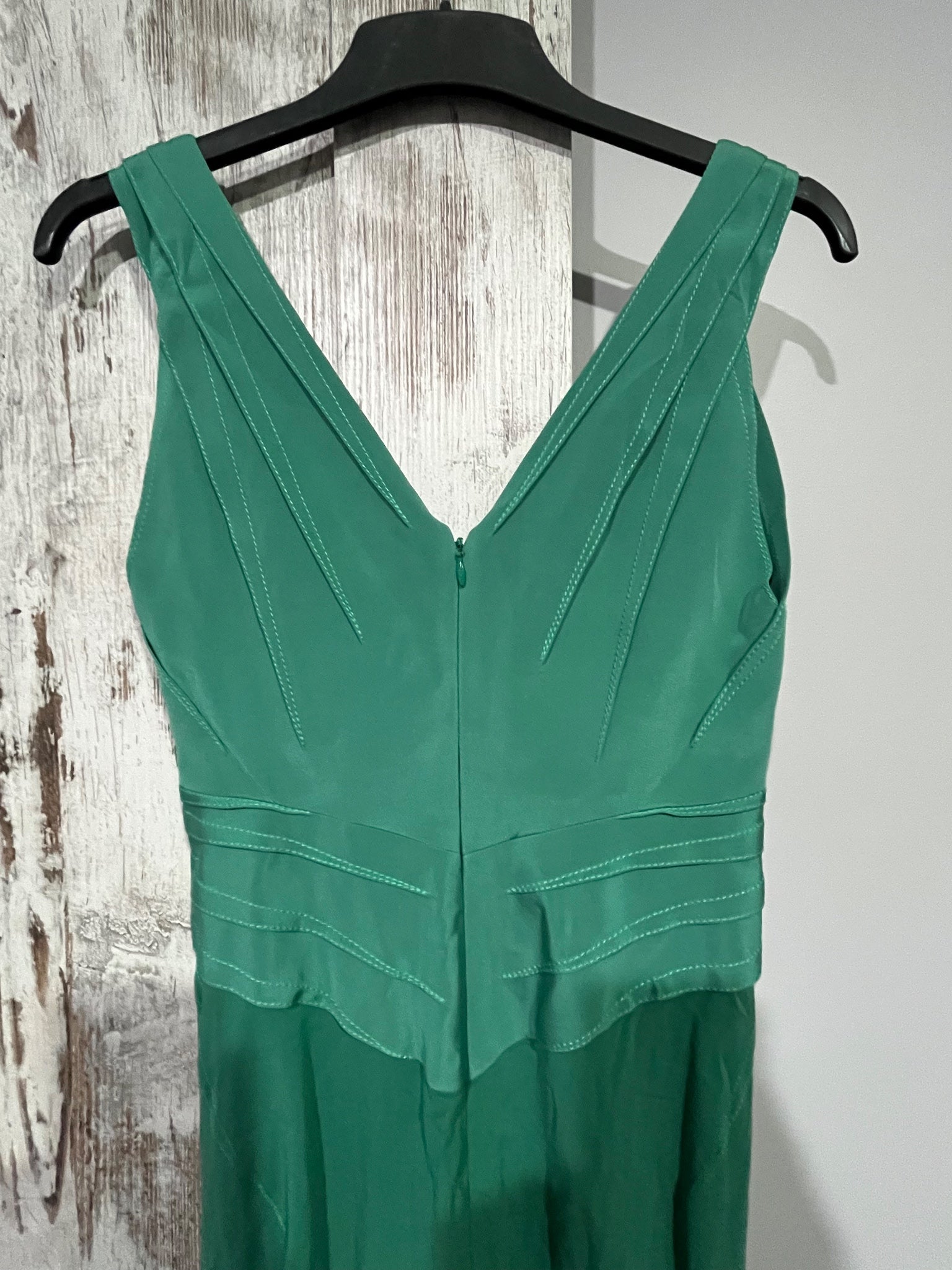 Zac Posen Green V-Neck Silk Gown Size us4/au8 - Image 5