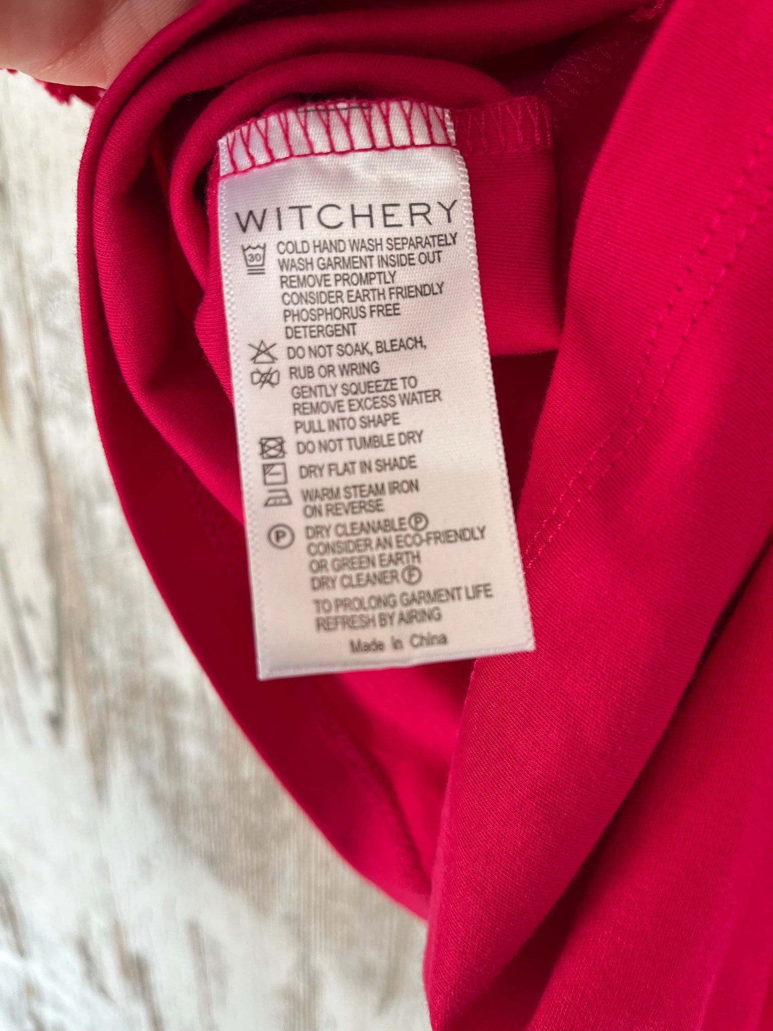 Witchery Red Cotton Flutter Sleeve Blouse With Lace Trim - Image 5