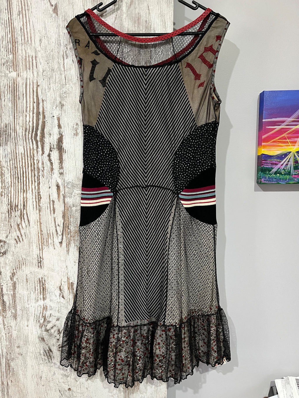Vintage Pianura Studio Patchwork Mesh Dress - Image 5