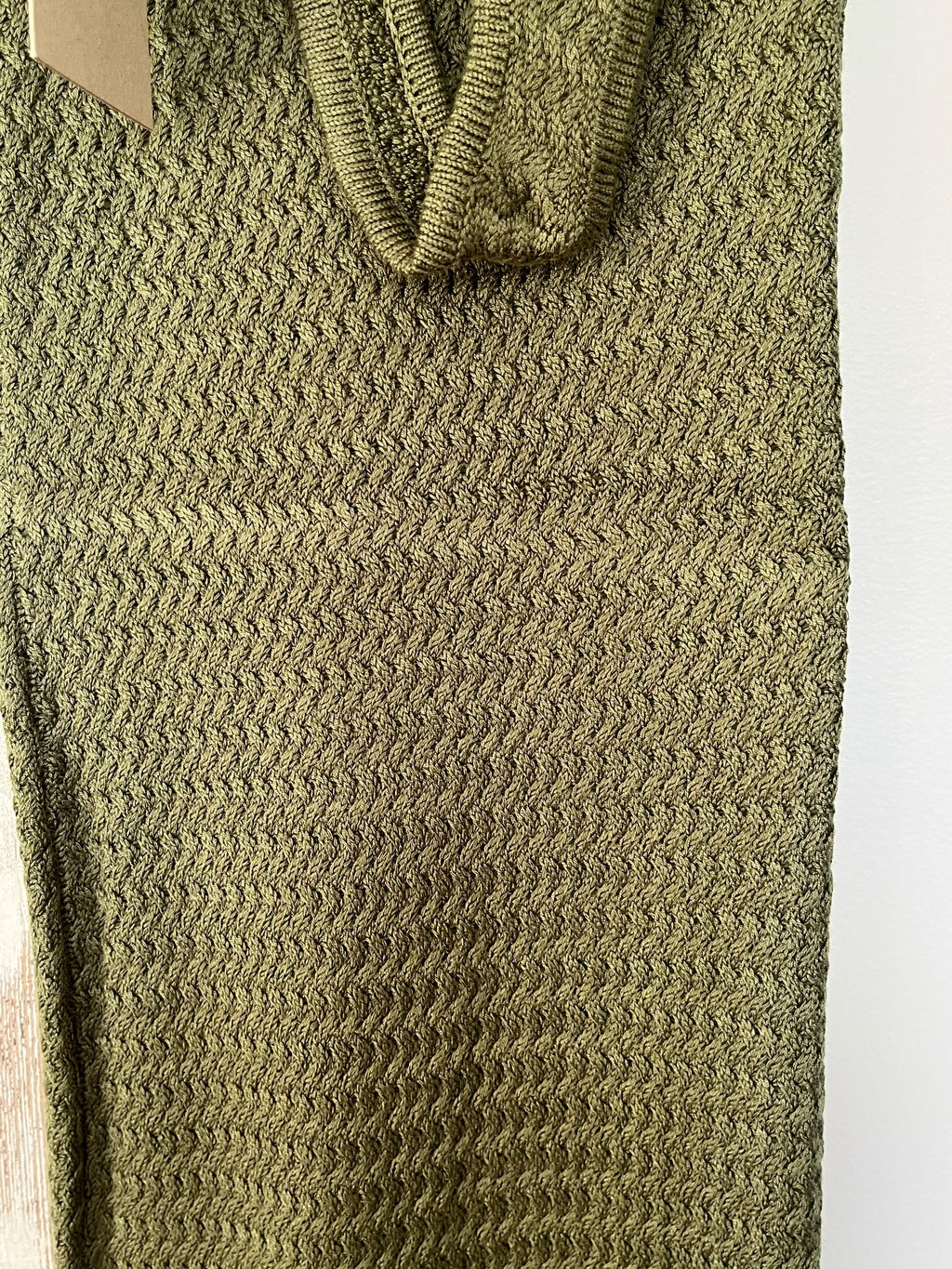 Calli.. Tara Knit Midi Dress Khaki Size 14 - Image 5