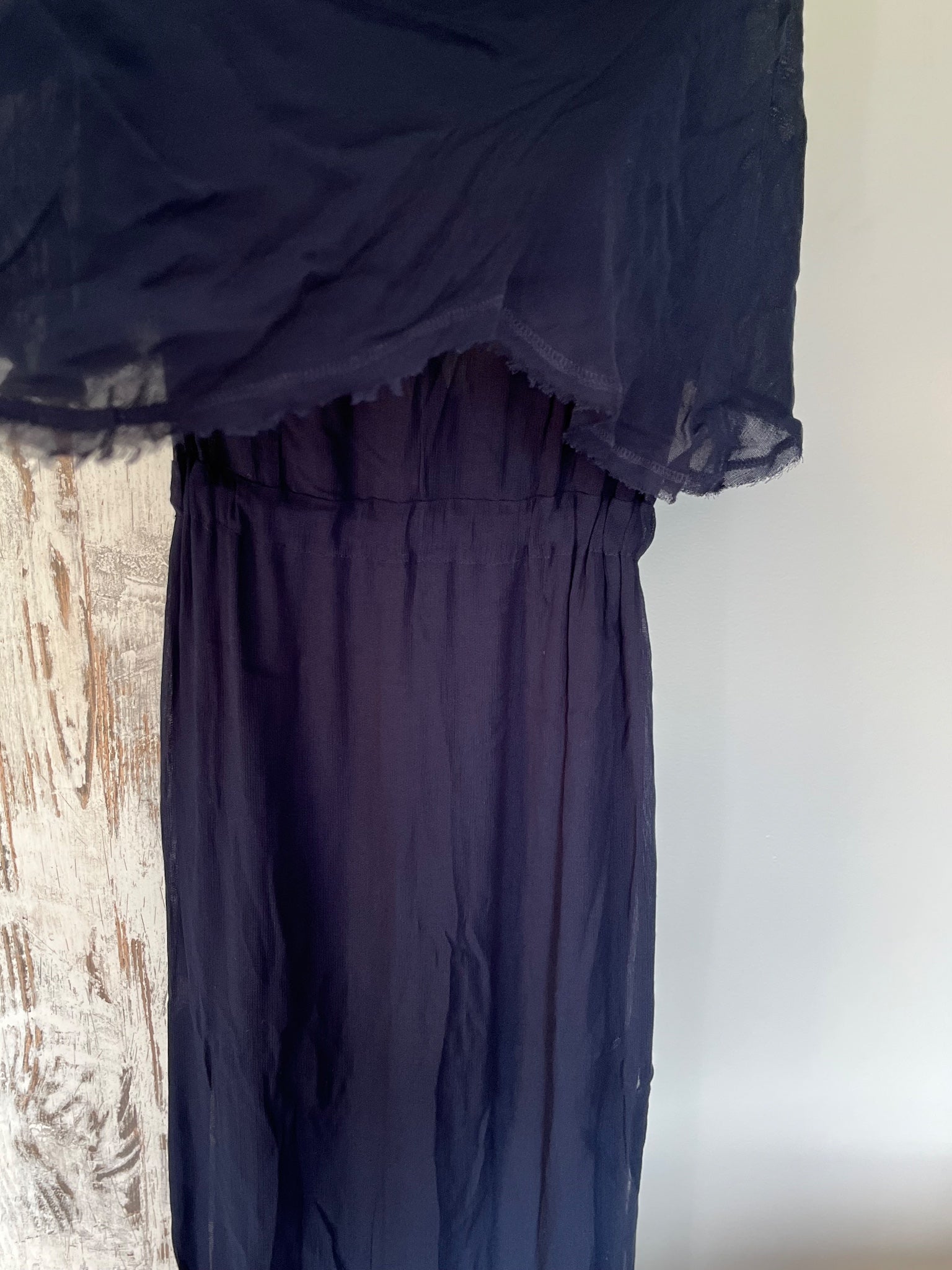 Manning Cartell Navy Blue Grommet Detail Kaftan Dress Size 10 - Image 5