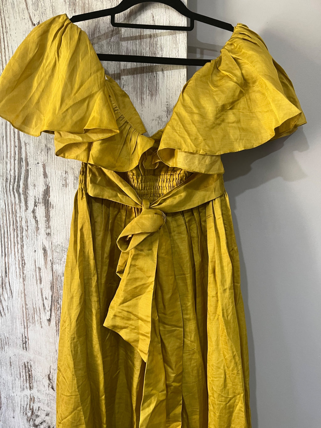 Rooh Collective Mustard Yellow Ruffle Maxi Dress Size S rrp $499 - Image 5