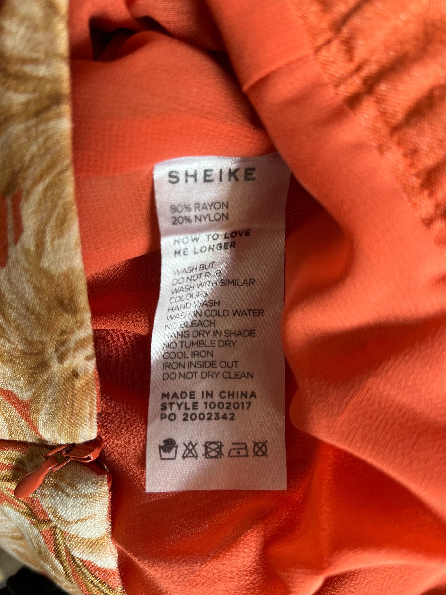 Sheike Orange Floral Tie Waist Short Size 12 - Image 5