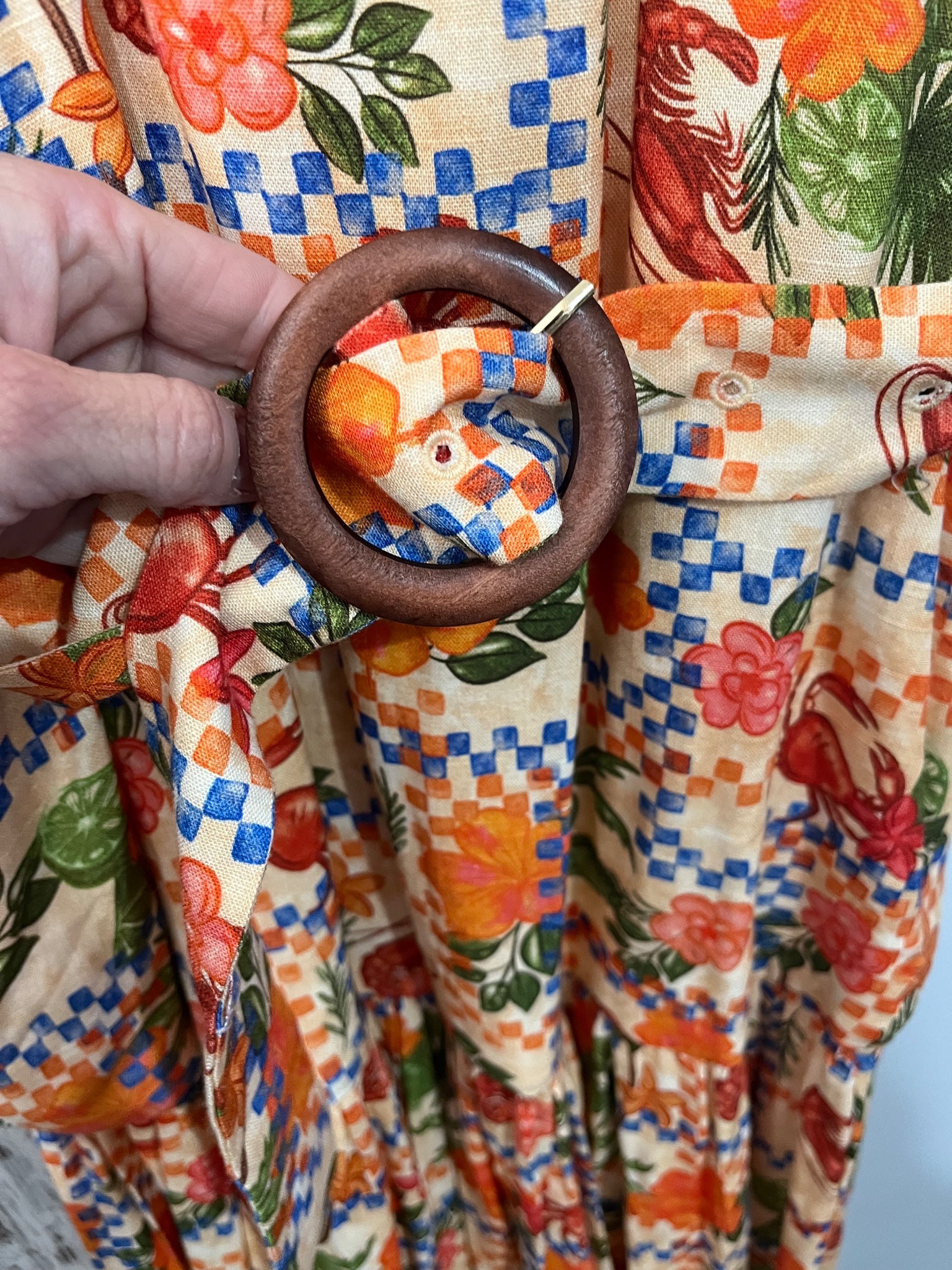 LA MAISE Alani Floral Crab Print Maxi Dress Size 12 - Image 5