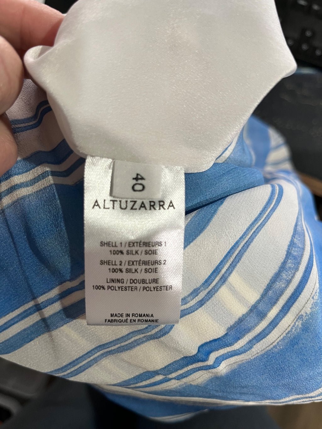 Altuzarra Lucia Striped Silk Cowl Neck Dress RRP $1525 - Image 5