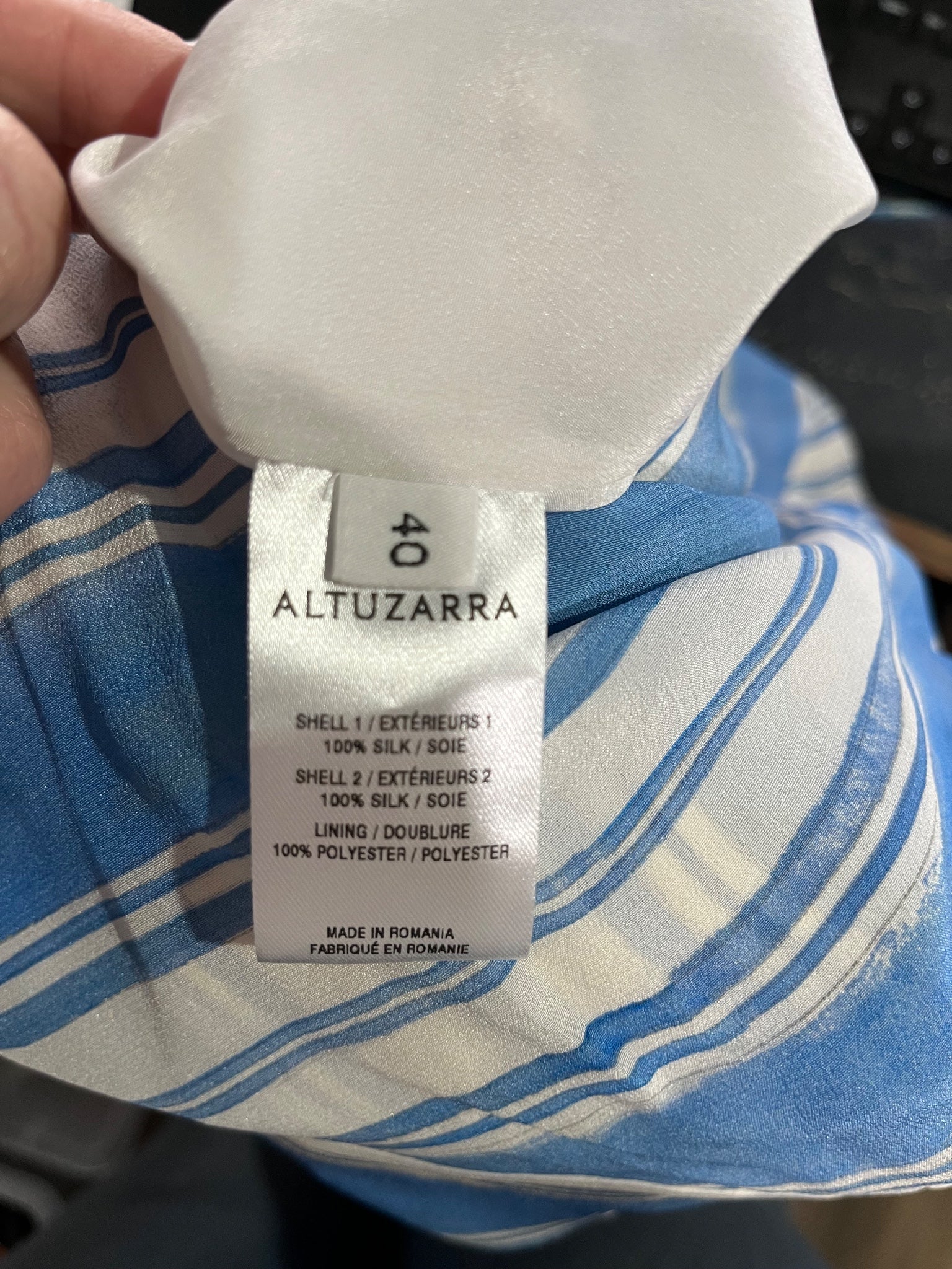 Altuzarra Lucia Striped Silk Cowl Neck Dress RRP $1525 - Image 5