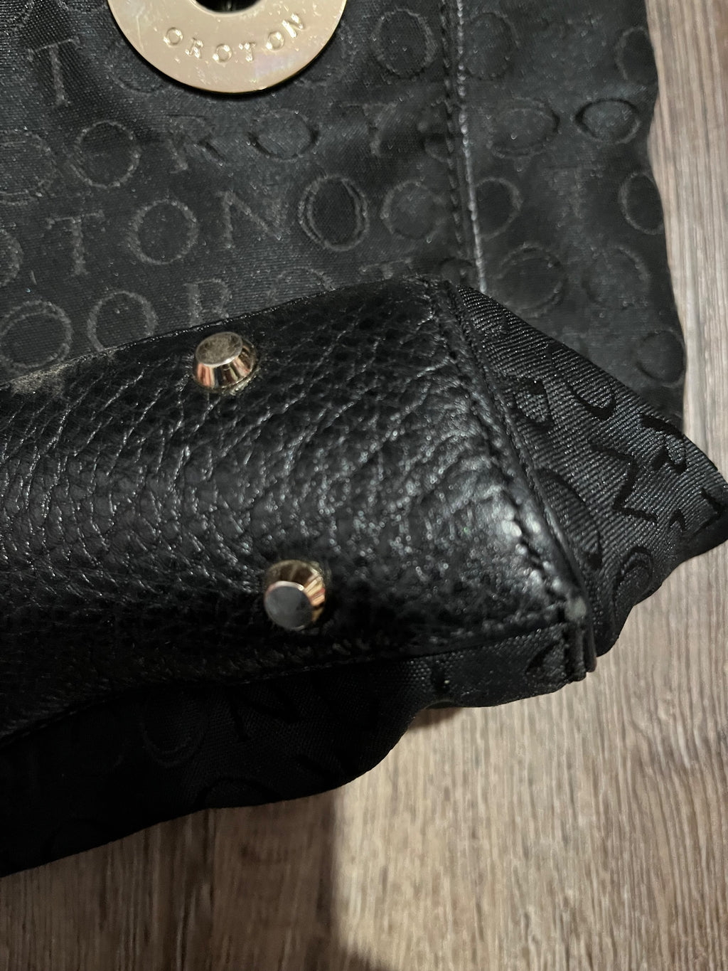 Oroton Signature Jacquard Black Tote Bag - Image 5