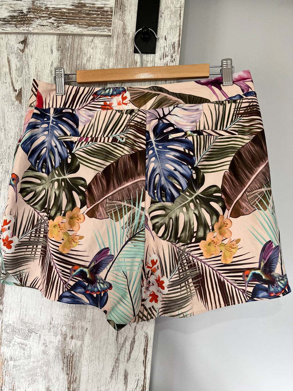 Portmans Tropical Flamingo Print Drawstring Shorts Size 12 - Image 5