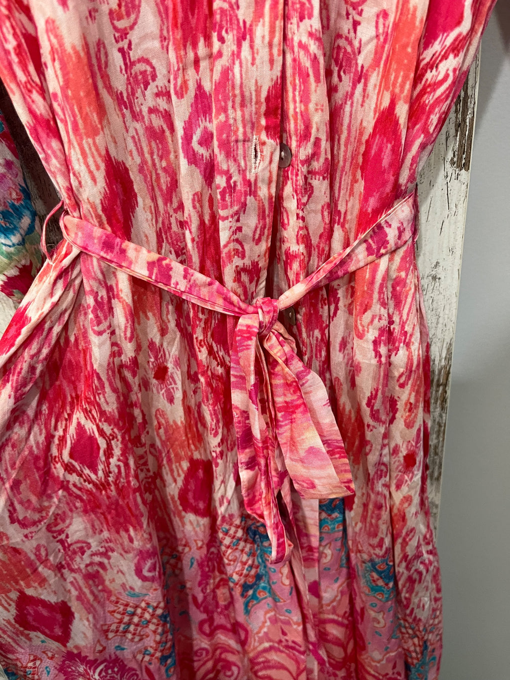 Hammock & Vine Pink Multi-Colored Printed Button-Down Tunic Dress - Image 5