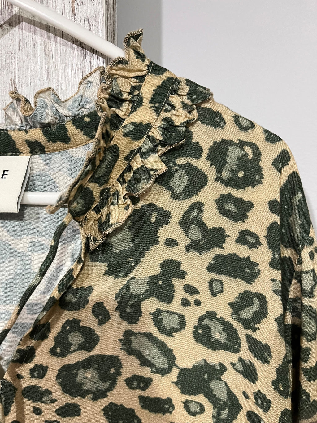 Cecilie Copenhagen Frida Leopard Print Viscose Mini Dress Size M - Image 5