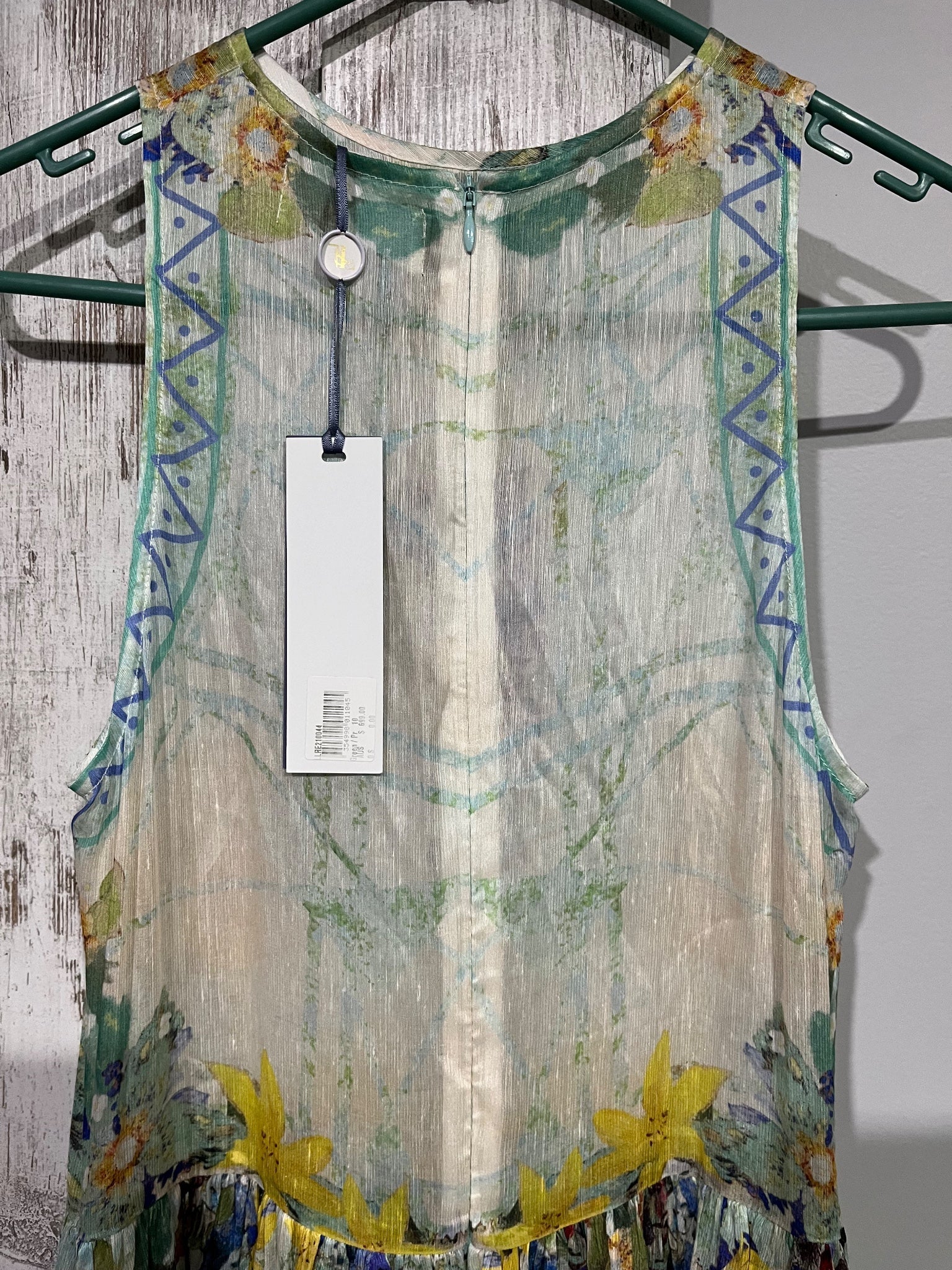 Leo & Lin Floral Linen Silk Maxi Dress Size 10 RRP $699 - Image 5